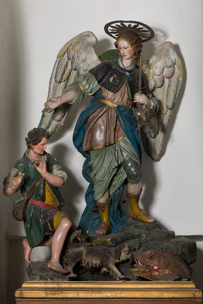 San Raffaele Arcangelo e Tobia (statua) - ambito Italia meridionale (fine/ inizio XVIII/XIX)