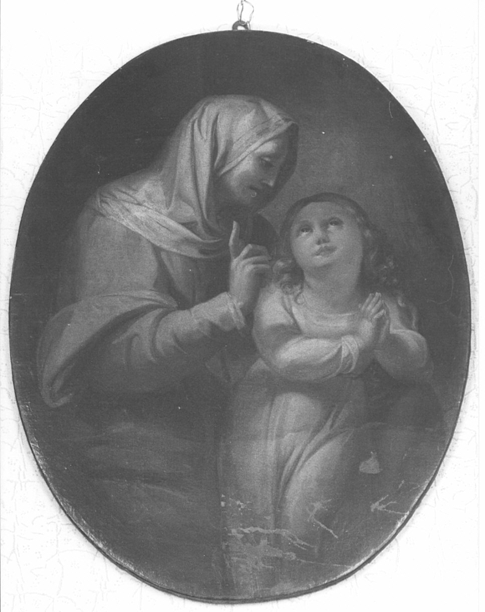 Maria Vergine bambina e Sant'Anna (dipinto, opera isolata) - ambito lombardo (sec. XIX)