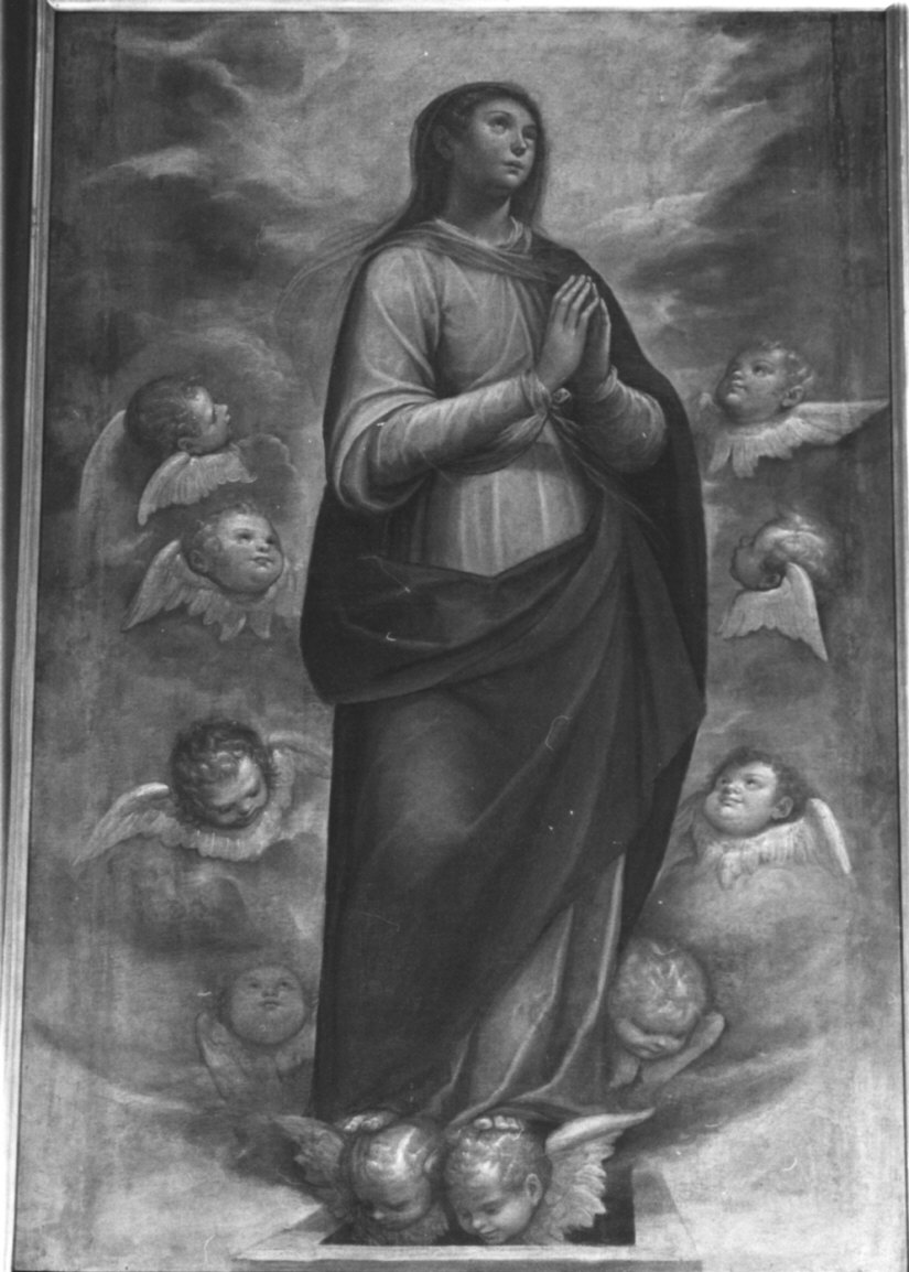Madonna Assunta (dipinto, pendant) di Caccia Guglielmo detto Moncalvo (primo quarto sec. XVII)
