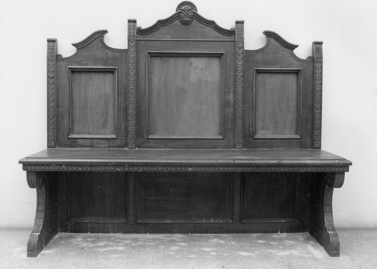 panca, opera isolata - bottega lombarda (seconda metà sec. XIX)