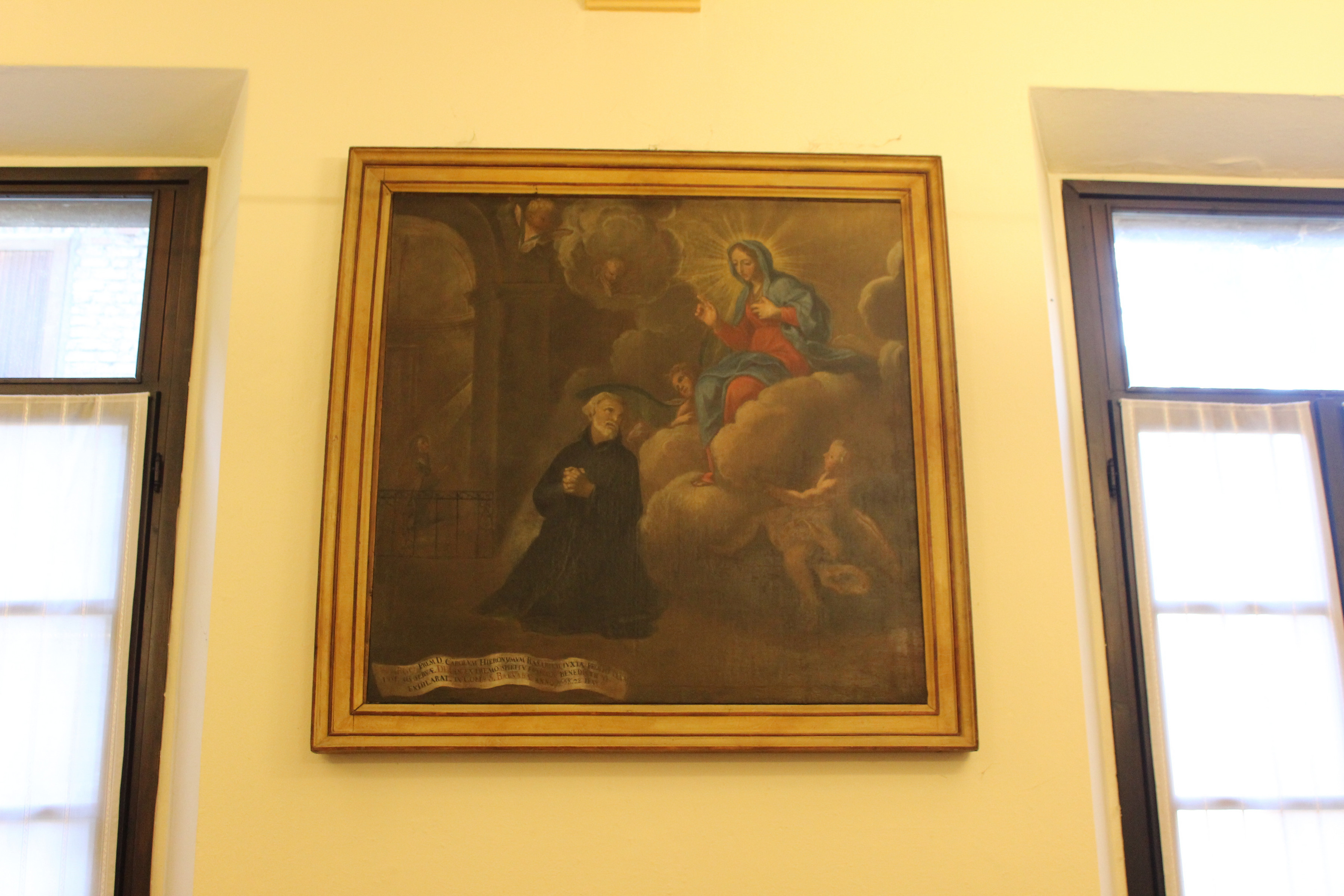 apparizione della Madonna a Carlo Gerolamo Rasari (dipinto, opera isolata) - ambito italiano (seconda metà sec. XVIII)