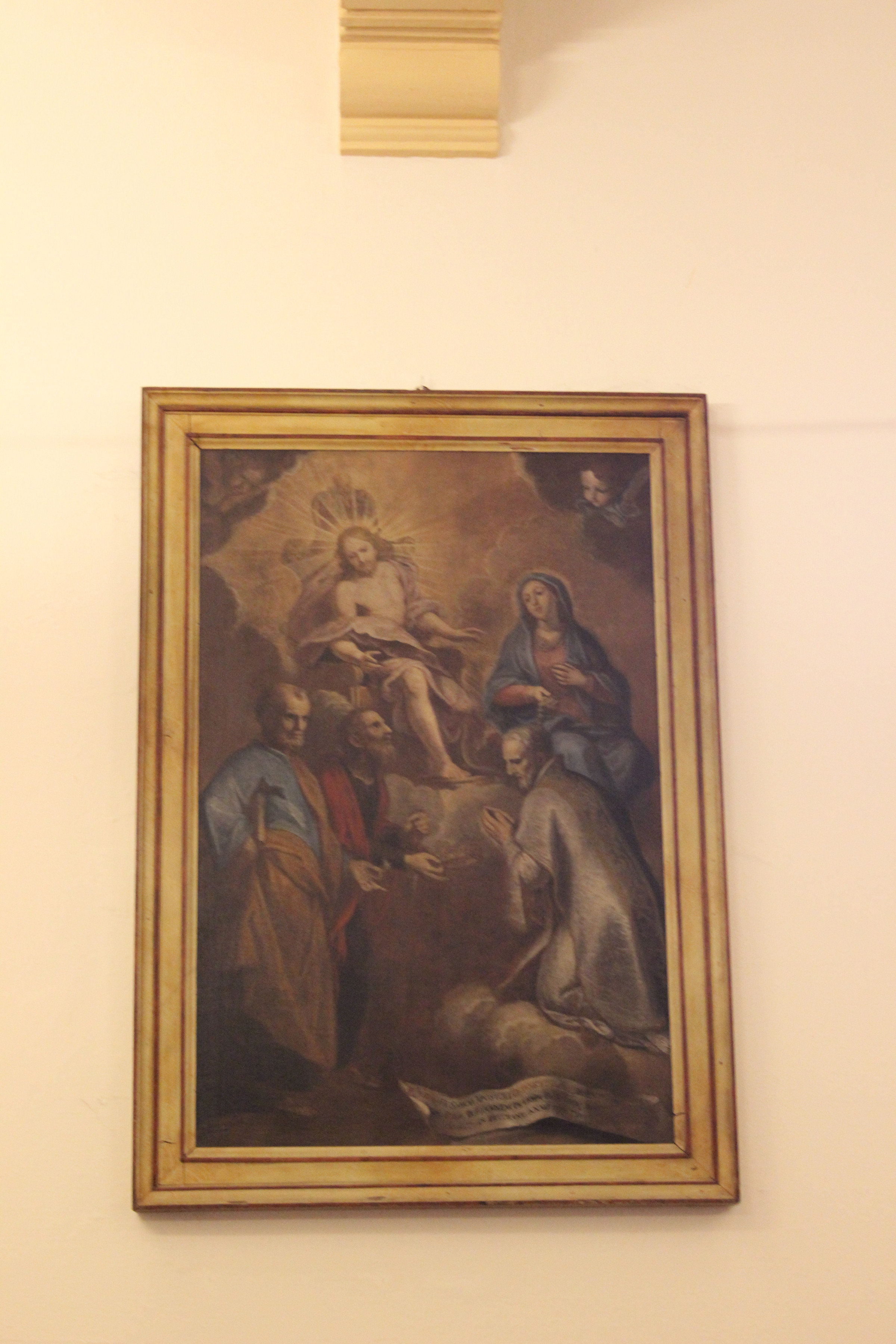 Madonna, Cristo, San Pietro e San Paolo con Pietro Besozzi (dipinto, opera isolata) - ambito italiano (seconda metà sec. XVIII)