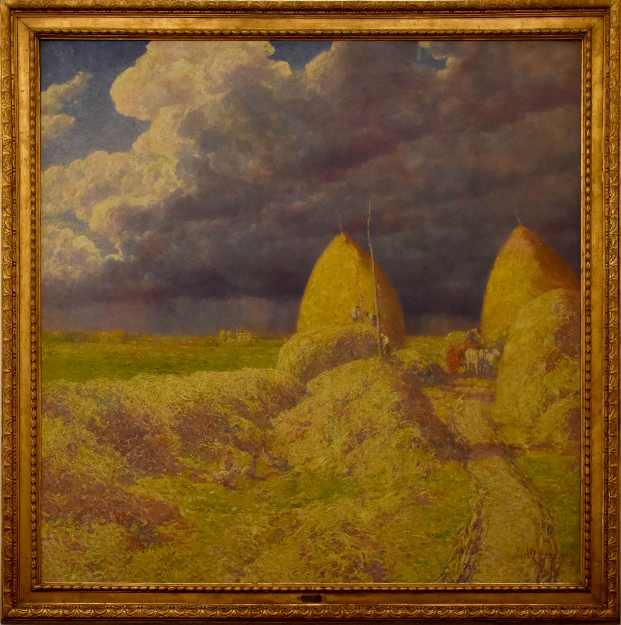 Ingruente nimbo, paesaggio agreste (dipinto, opera isolata) di Tommasi Ludovico (XX)