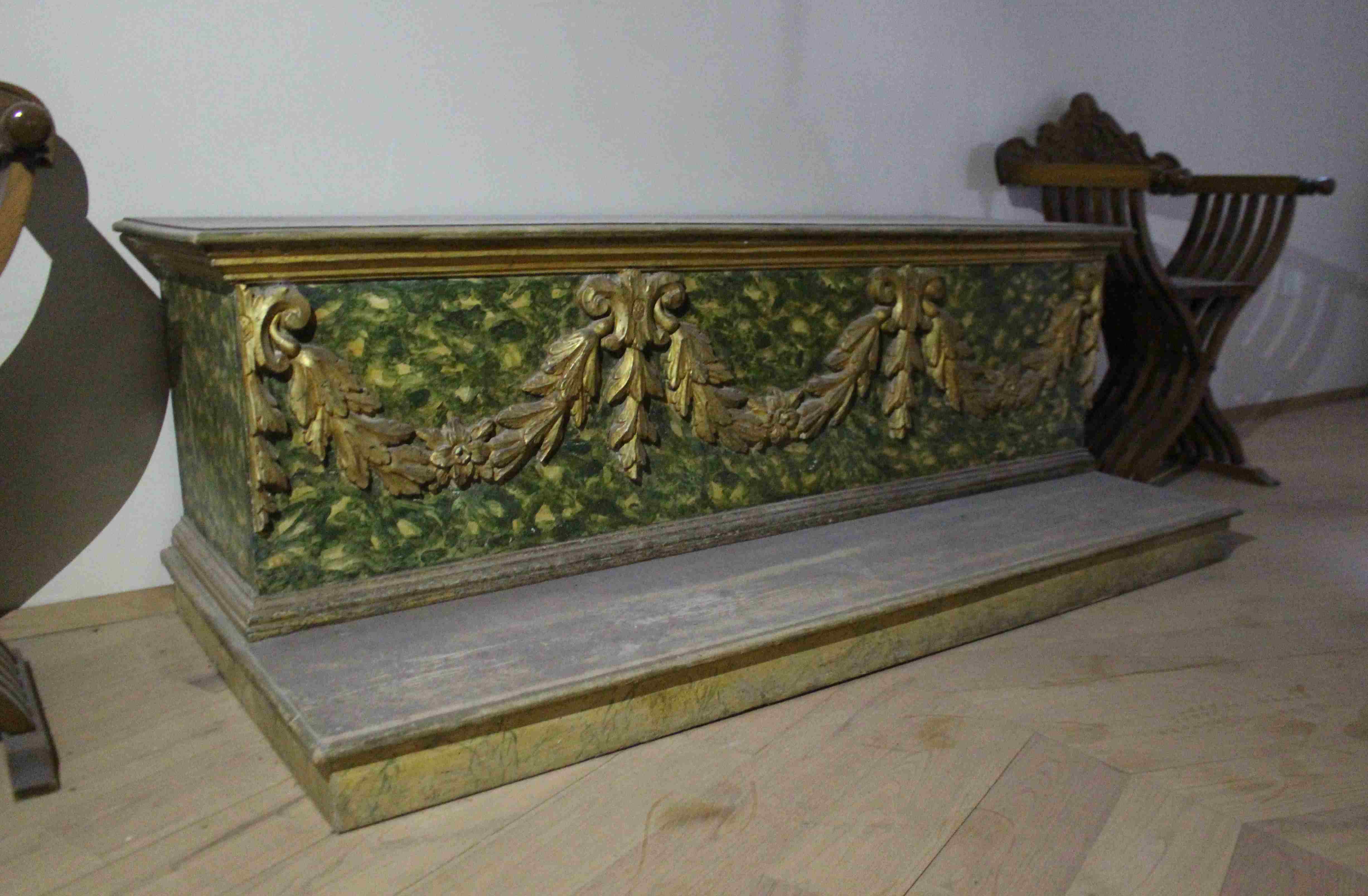 cassapanca, coppia - bottega Italia centrale (prima metà sec. XVII)