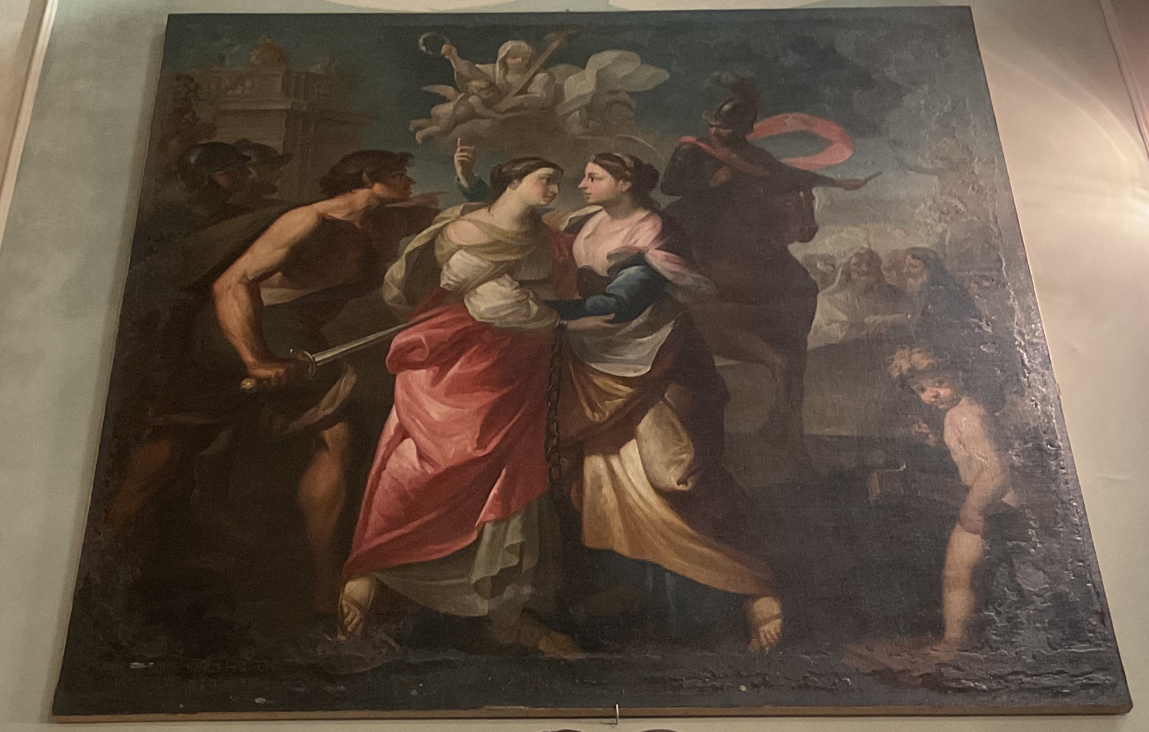 Santa Caterina d'Alessandria condotta al luogo della decapitazione (dipinto, serie) di Brusco Paolo Gerolamo detto Bruschetto (seconda metà XVIII)