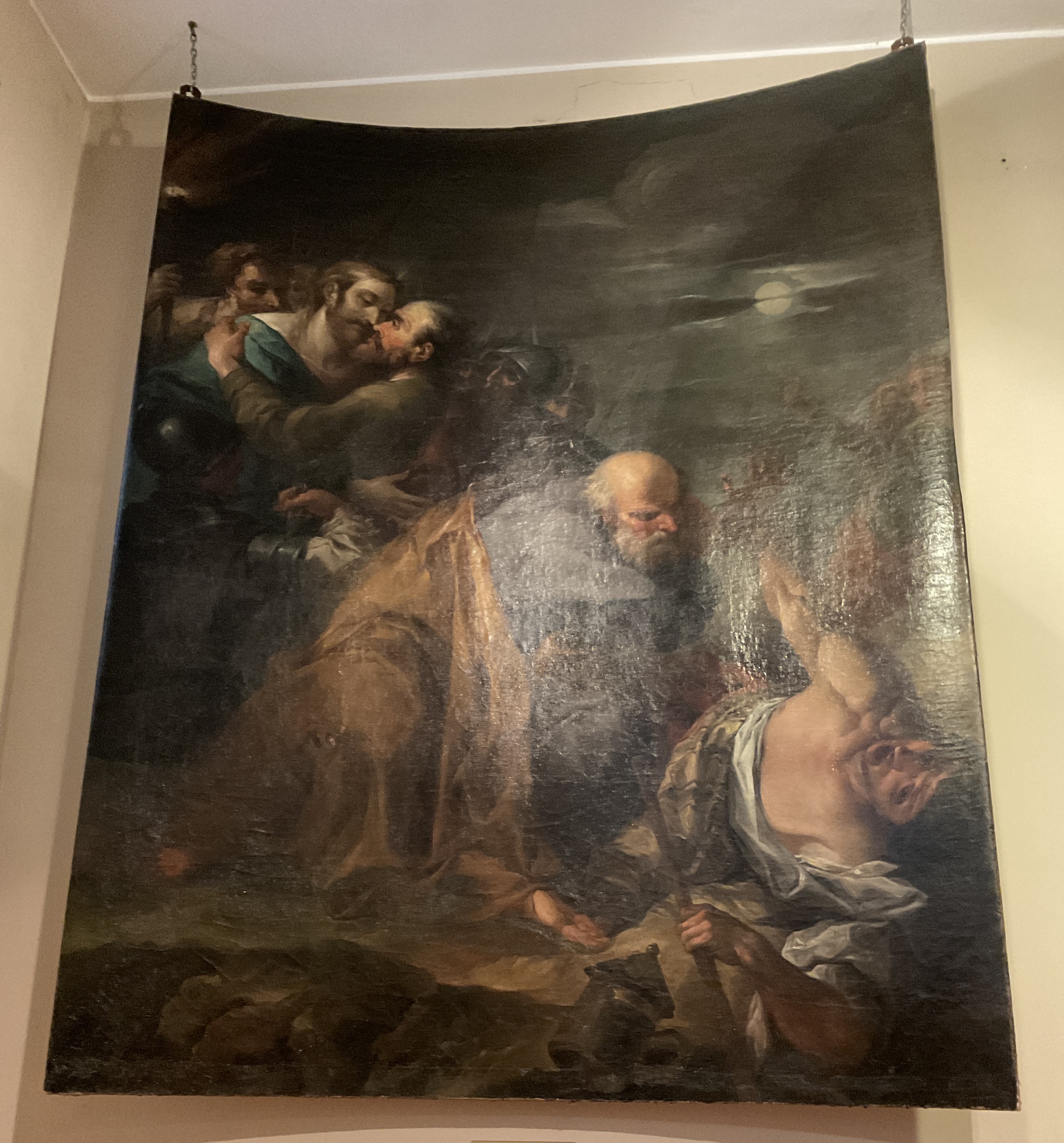 San Pietro taglia l'orecchio di Malco; bacio di Giuda (dipinto, serie) di Ratti Carlo Giuseppe (seconda metà XVIII)