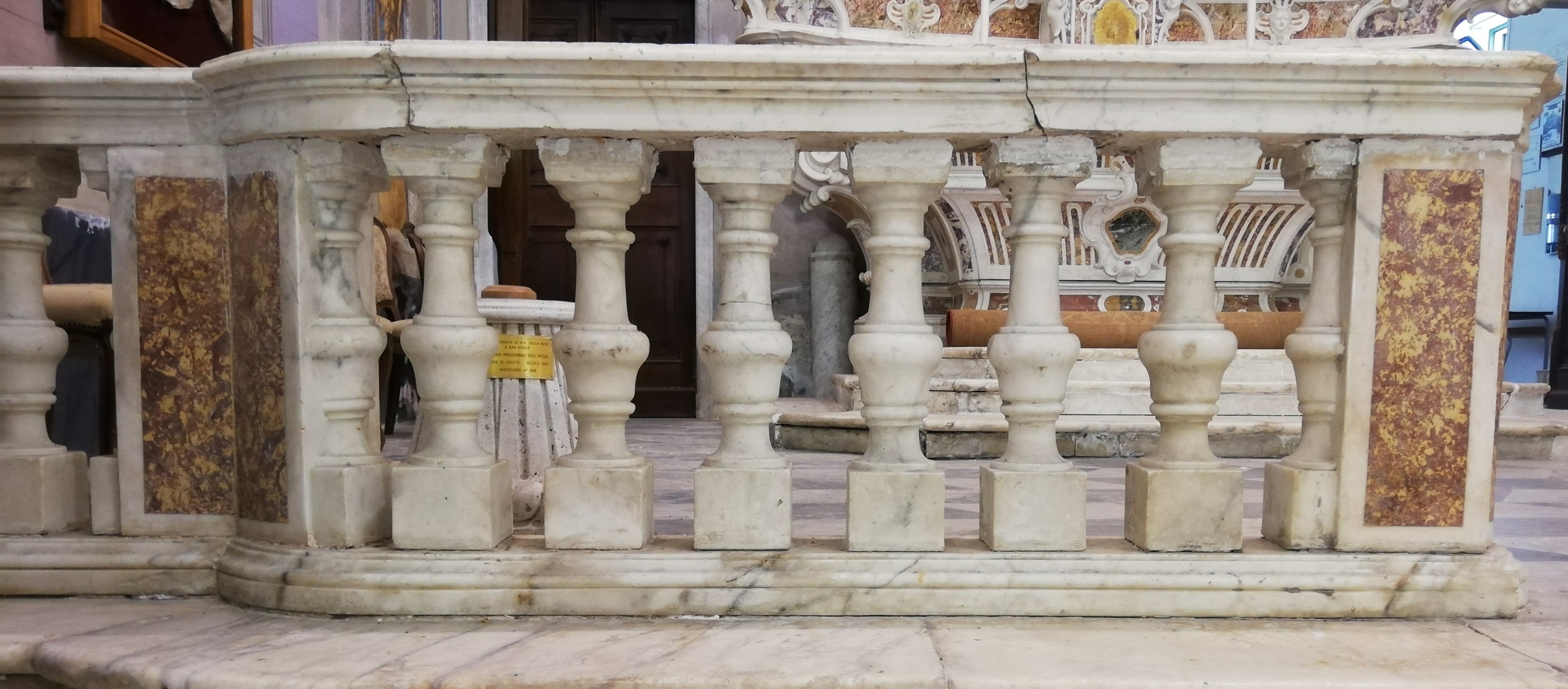 balaustrata di altare, coppia - ambito ligure (primo quarto XVIII)