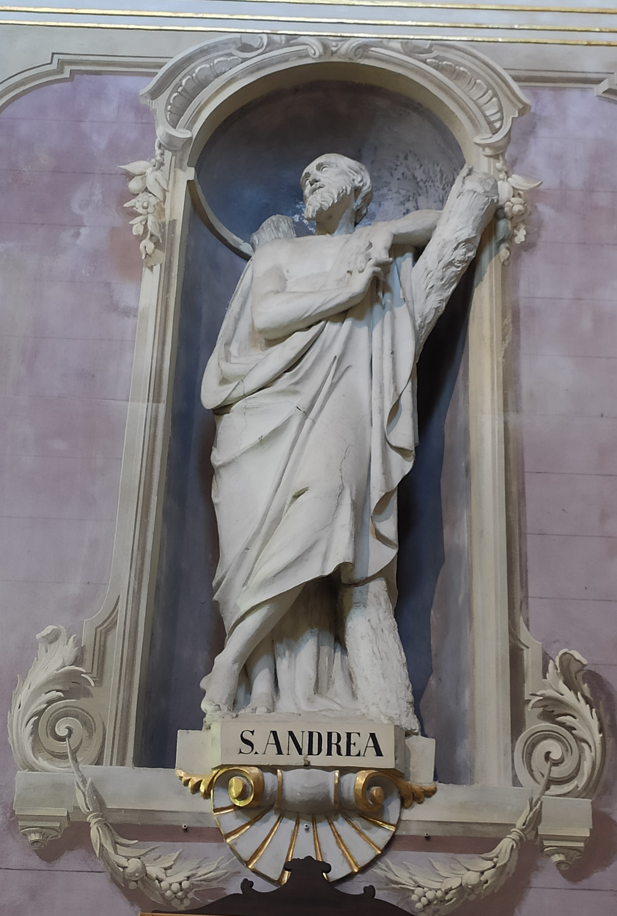S. Andrea, S. Andrea (statua, serie) di Brilla Antonio (metà XIX)