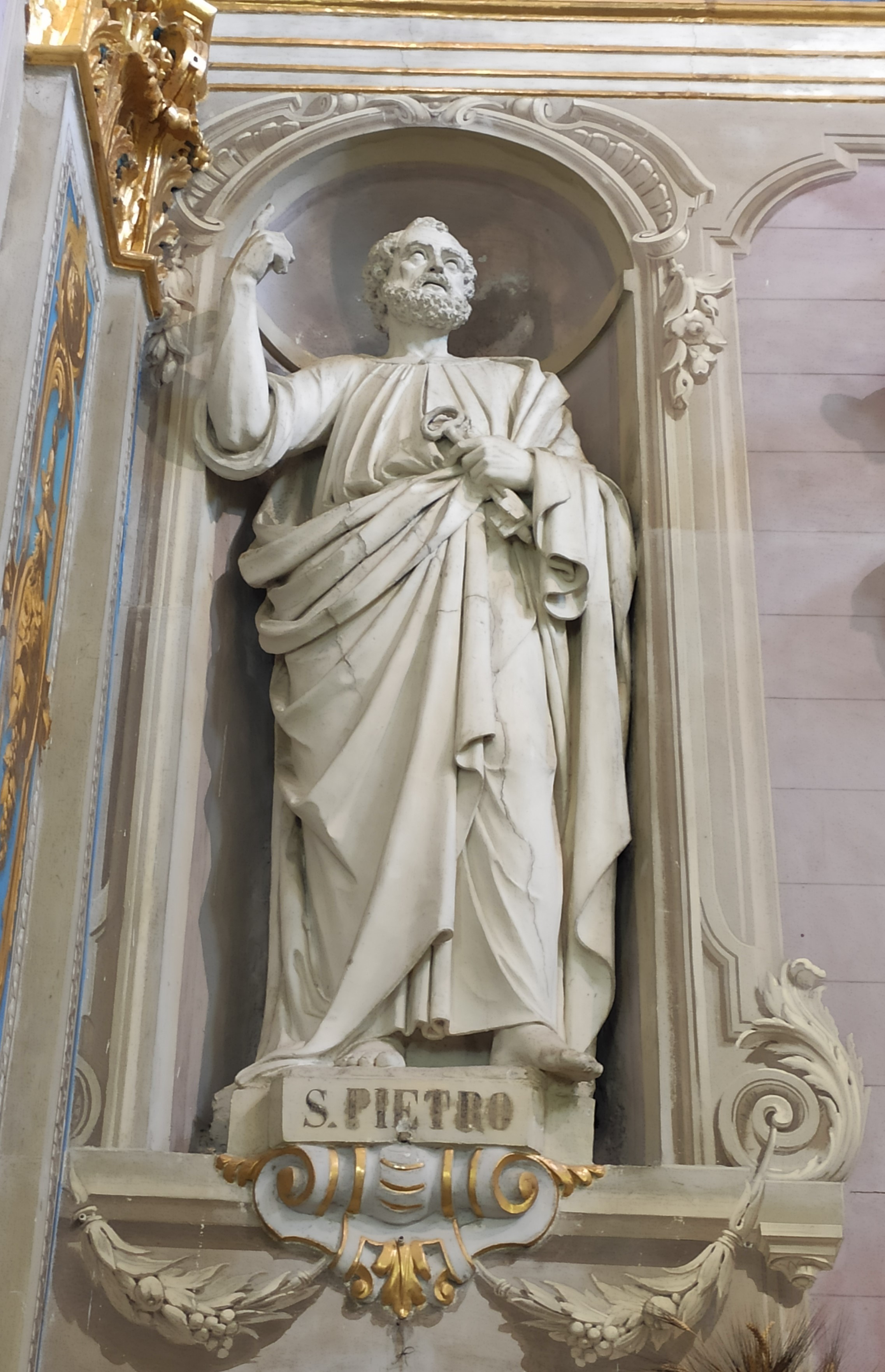 S. Pietro, San Pietro (statua, serie) di Brilla Antonio (seconda metà XIX)