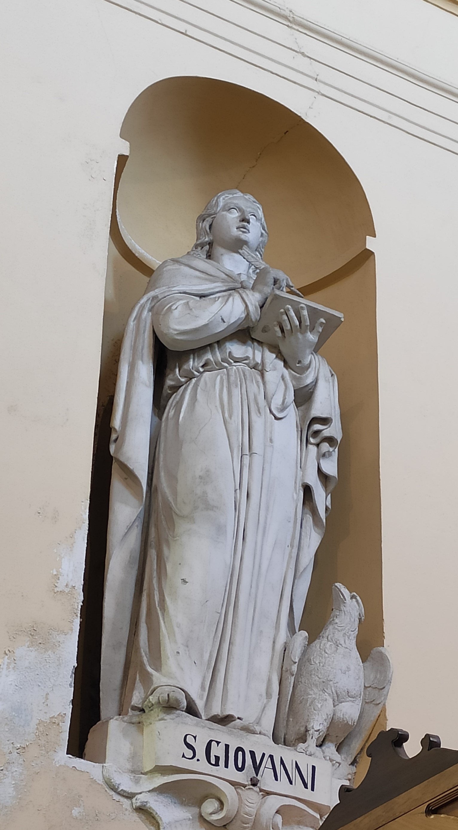 S. Giovanni, San Giovanni Evangelista (statua, serie) di Brilla Antonio (seconda metà XIX)