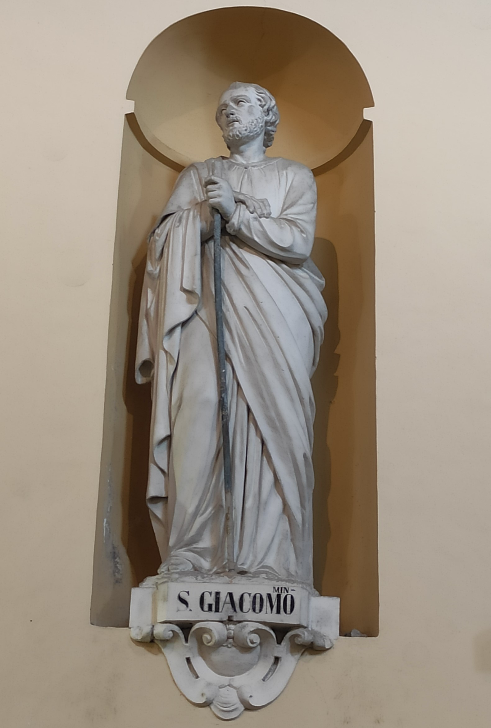 S. Giacomo, San Giacomo il Minore (statua, serie) di Brilla Antonio (seconda metà XIX)