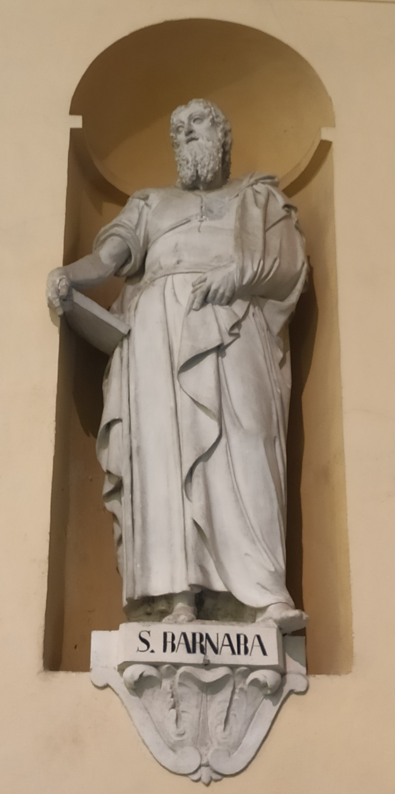 S. Barnaba, San Barnaba Apostolo (statua, serie) di Brilla Antonio (seconda metà XIX)