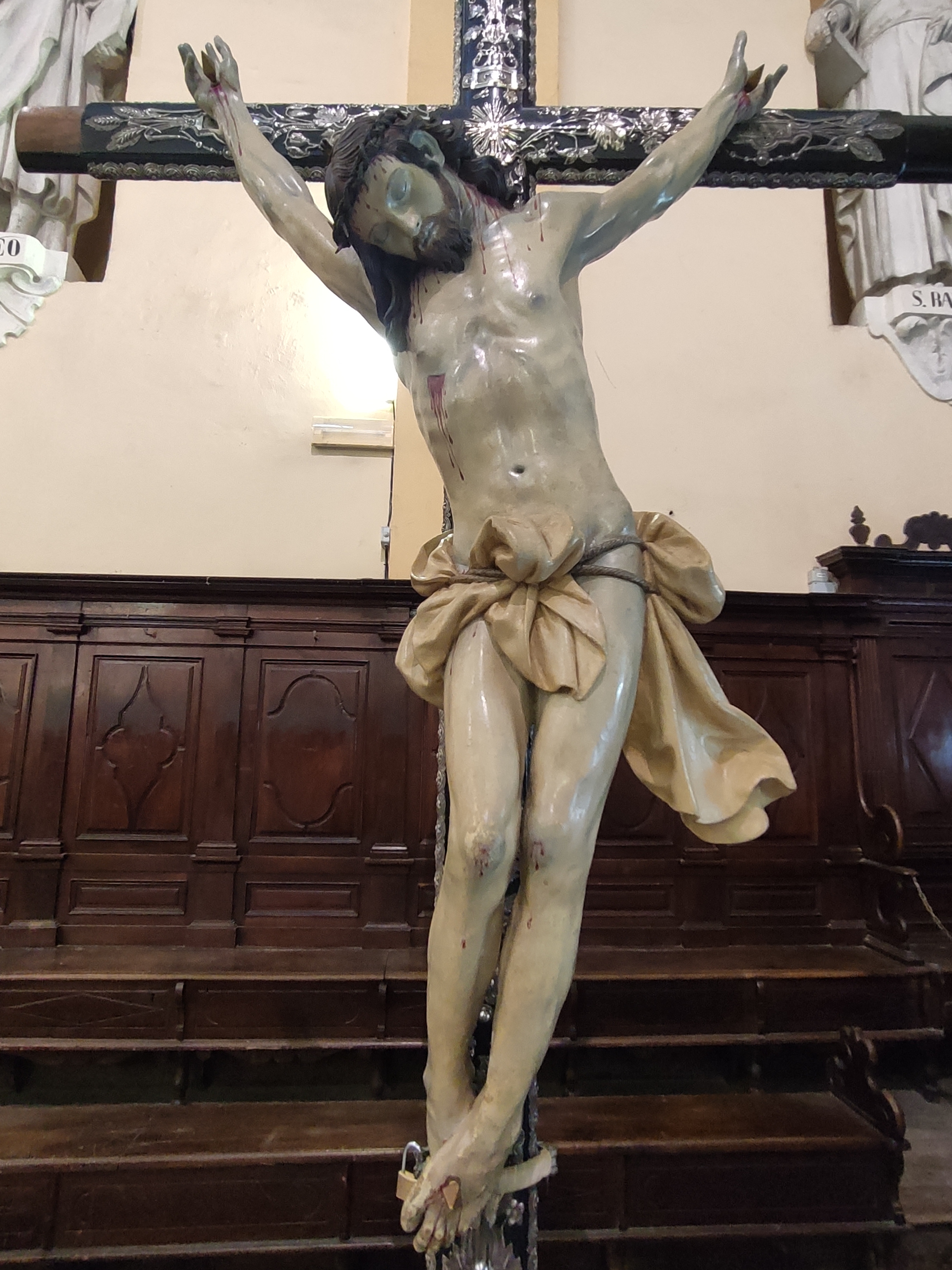 Cristo Crocifisso (crocifisso processionale, opera isolata) - ambito genovese (prima metà XVII-XVIII)