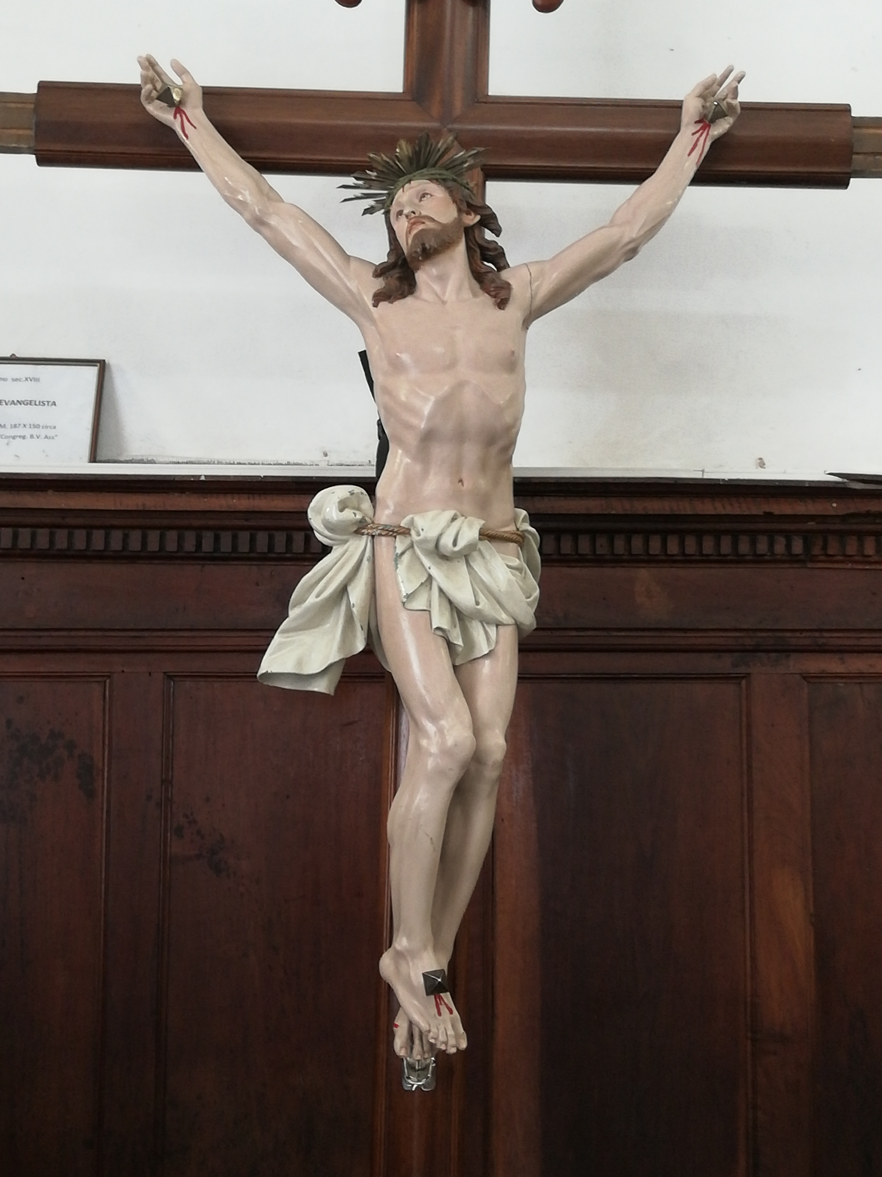 Cristo Crocifisso (crocifisso processionale, insieme) di Brilla Antonio (seconda metà XIX)