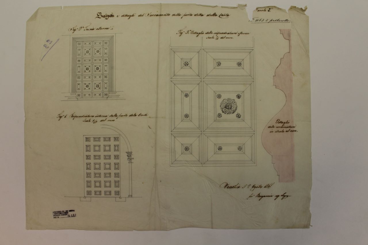 Palazzo Ducale (disegno architettonico) - ambito italiano (terzo quarto XIX)