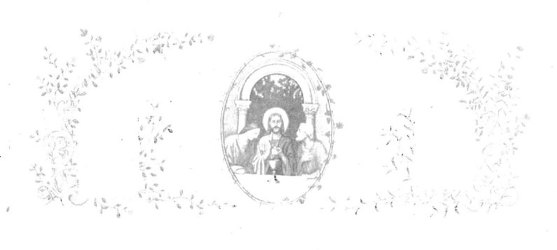 Decorazione floreale e Gesù con due apostoli (paliotto, opera isolata) di Benzoni Pierina (attribuito) (XX)
