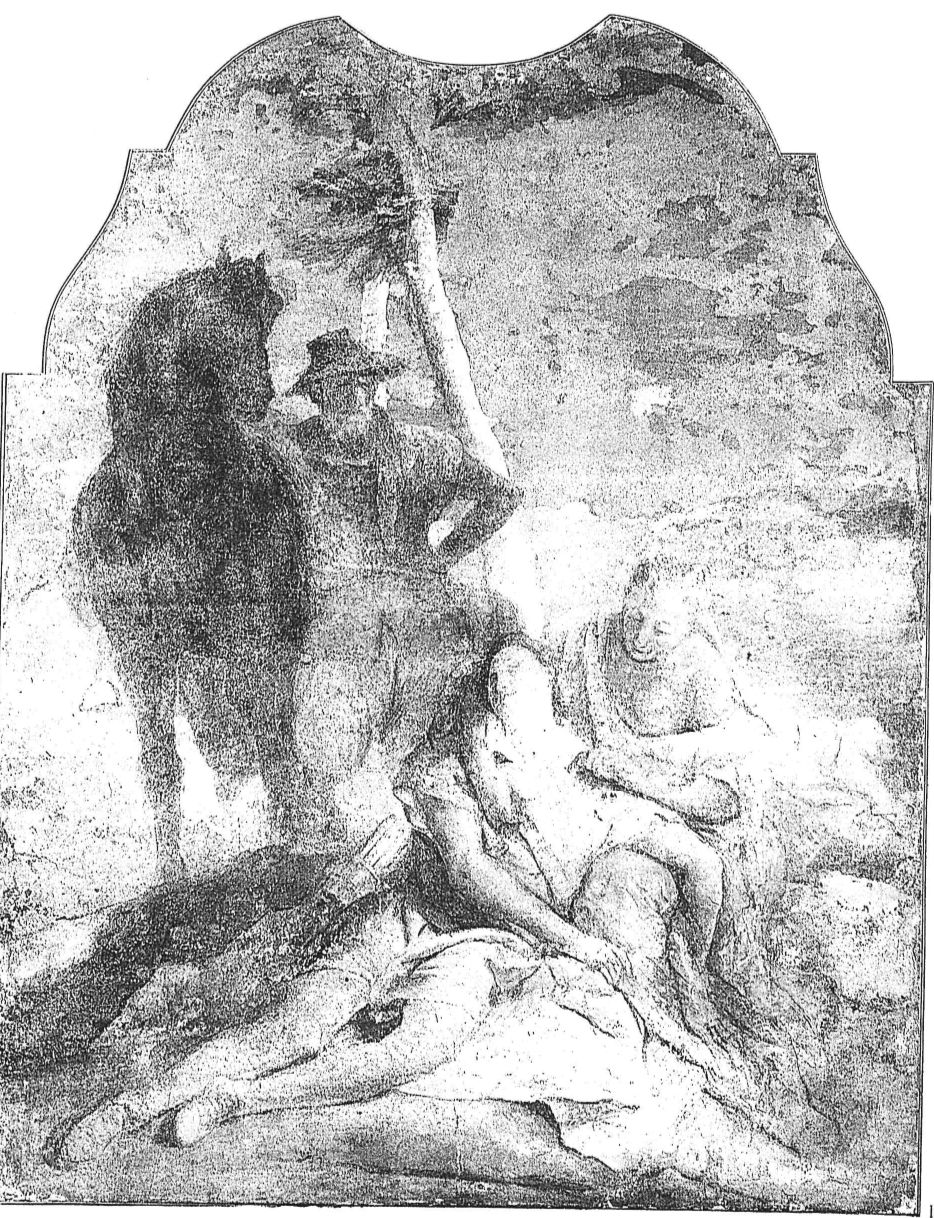 Angelica che cura Medoro (dipinto, elemento d'insieme) di Tiepolo Giovanni Battista (sec. XVIII)