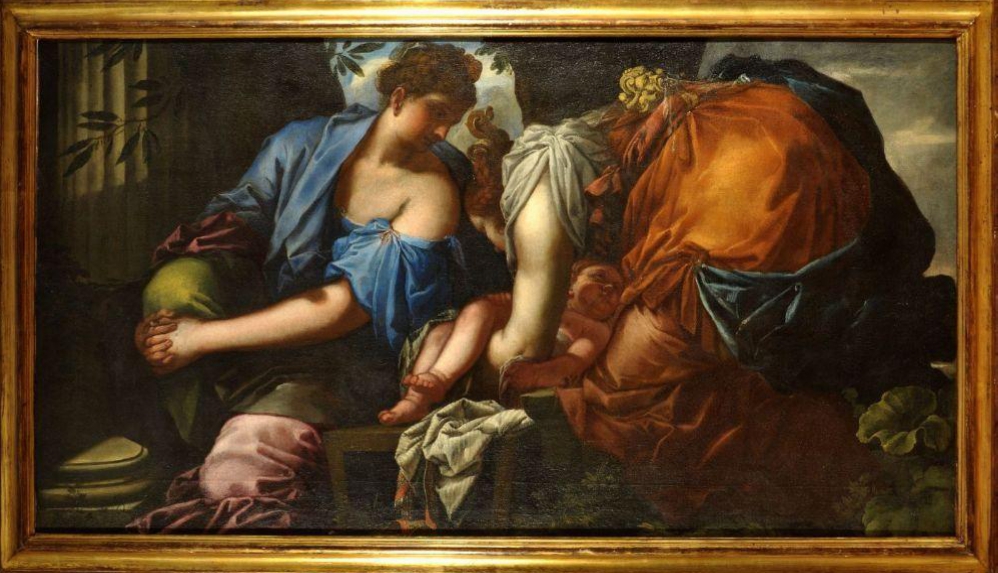 ritrovamento di Mosè (dipinto, opera isolata) di Ruschi Francesco (sec. XVII)
