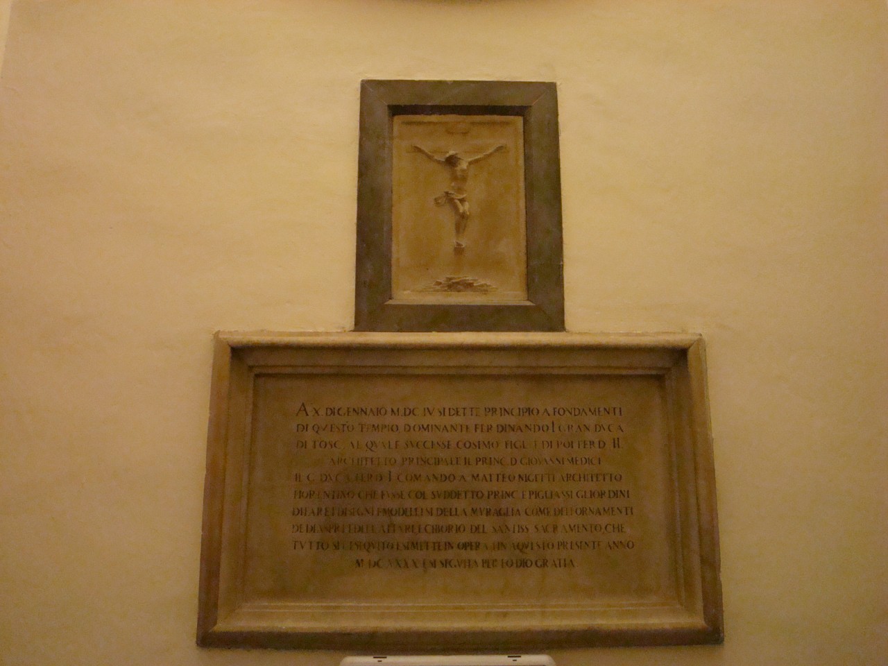 lapide commemorativa - produzione toscana (sec. XVII)