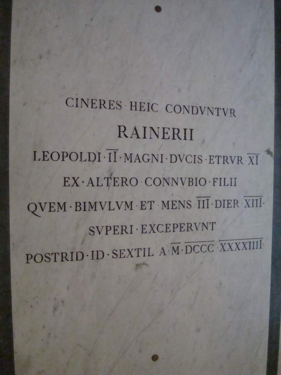 lastra tombale di De Fabris Emilio - produzione toscana (sec. XIX)