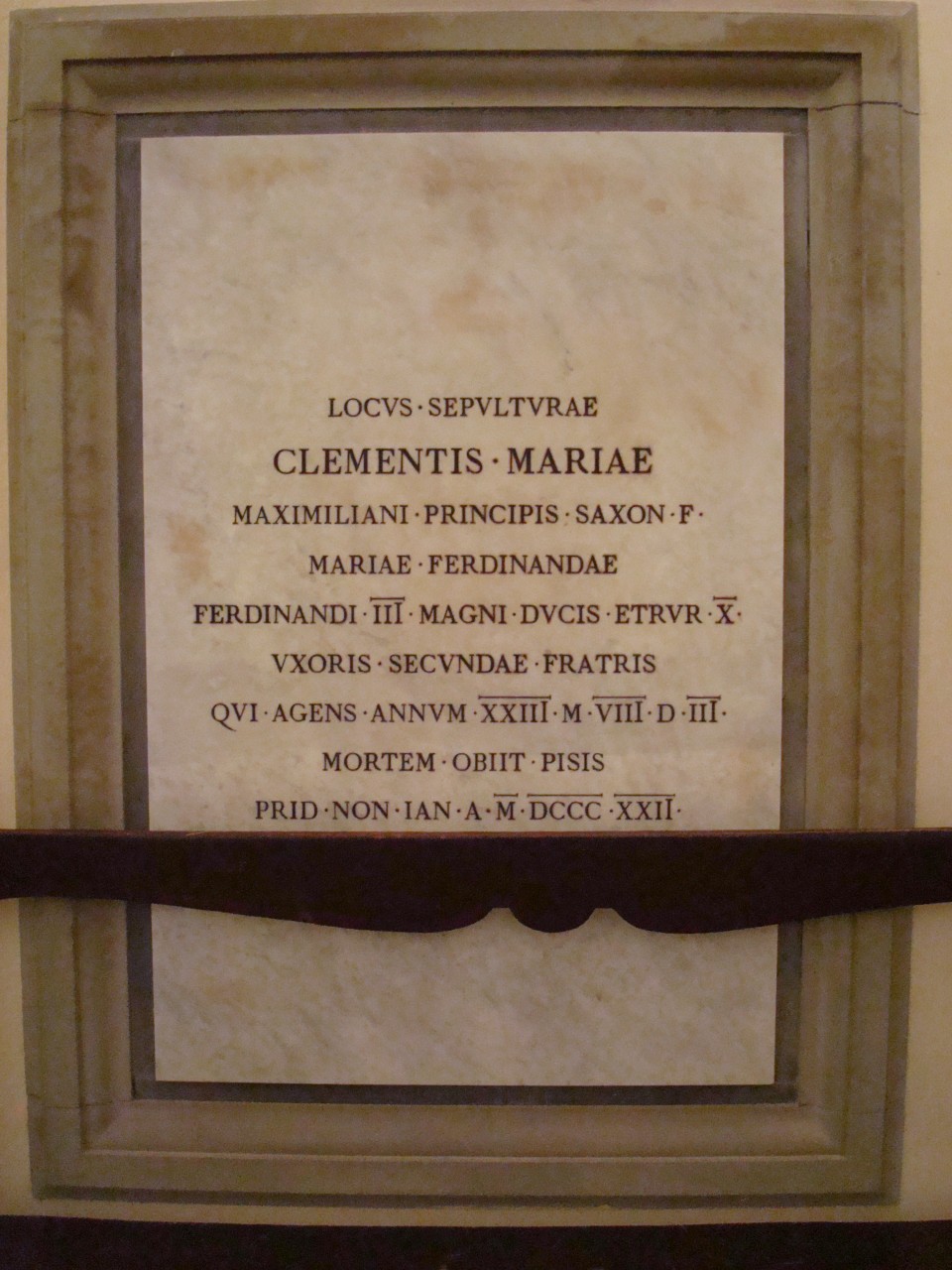 lapide tombale di De Fabris Emilio - produzione toscana (sec. XIX)