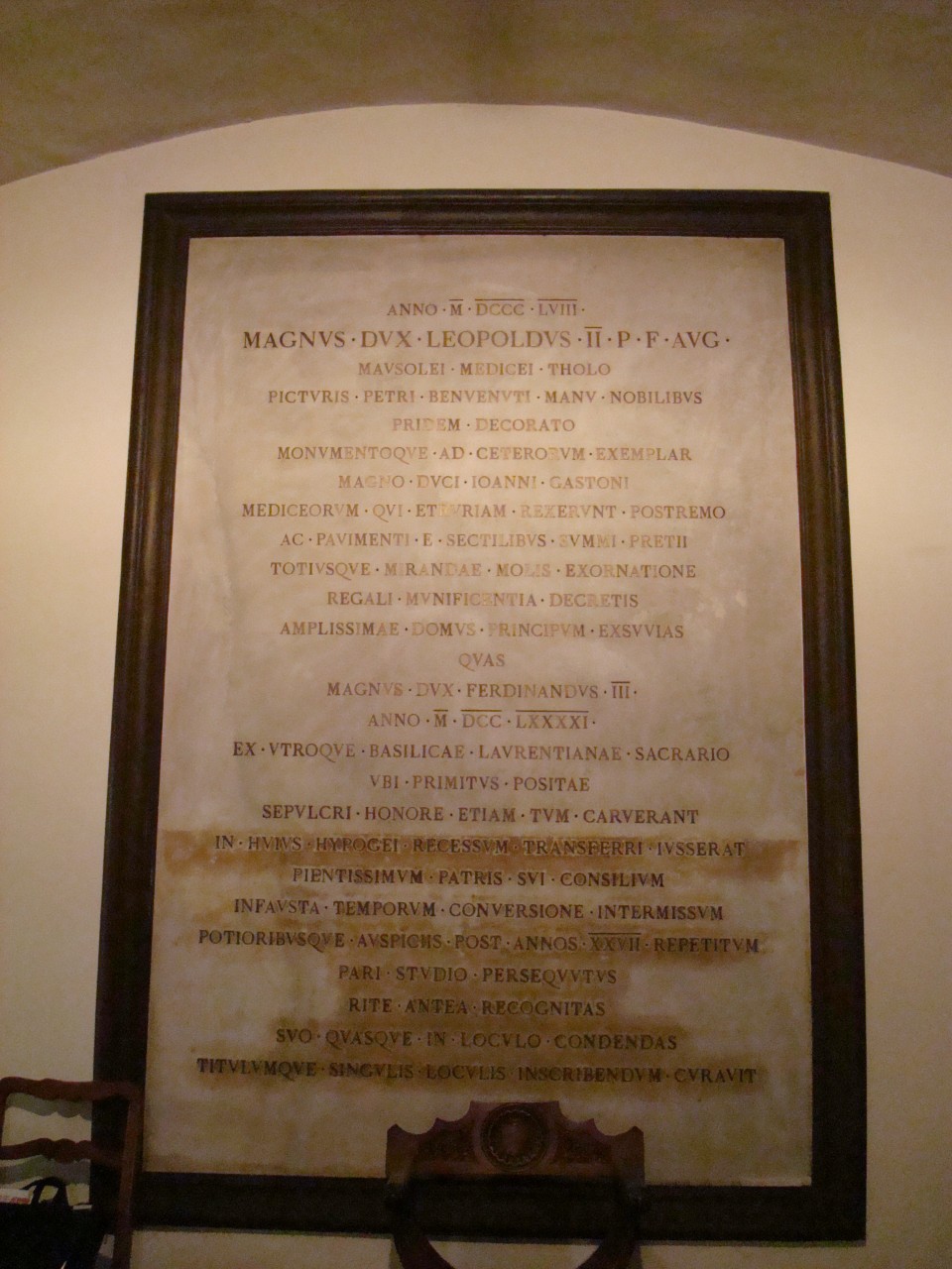 lapide celebrativa di Baccani Gaetano - produzione fiorentina (sec. XIX)