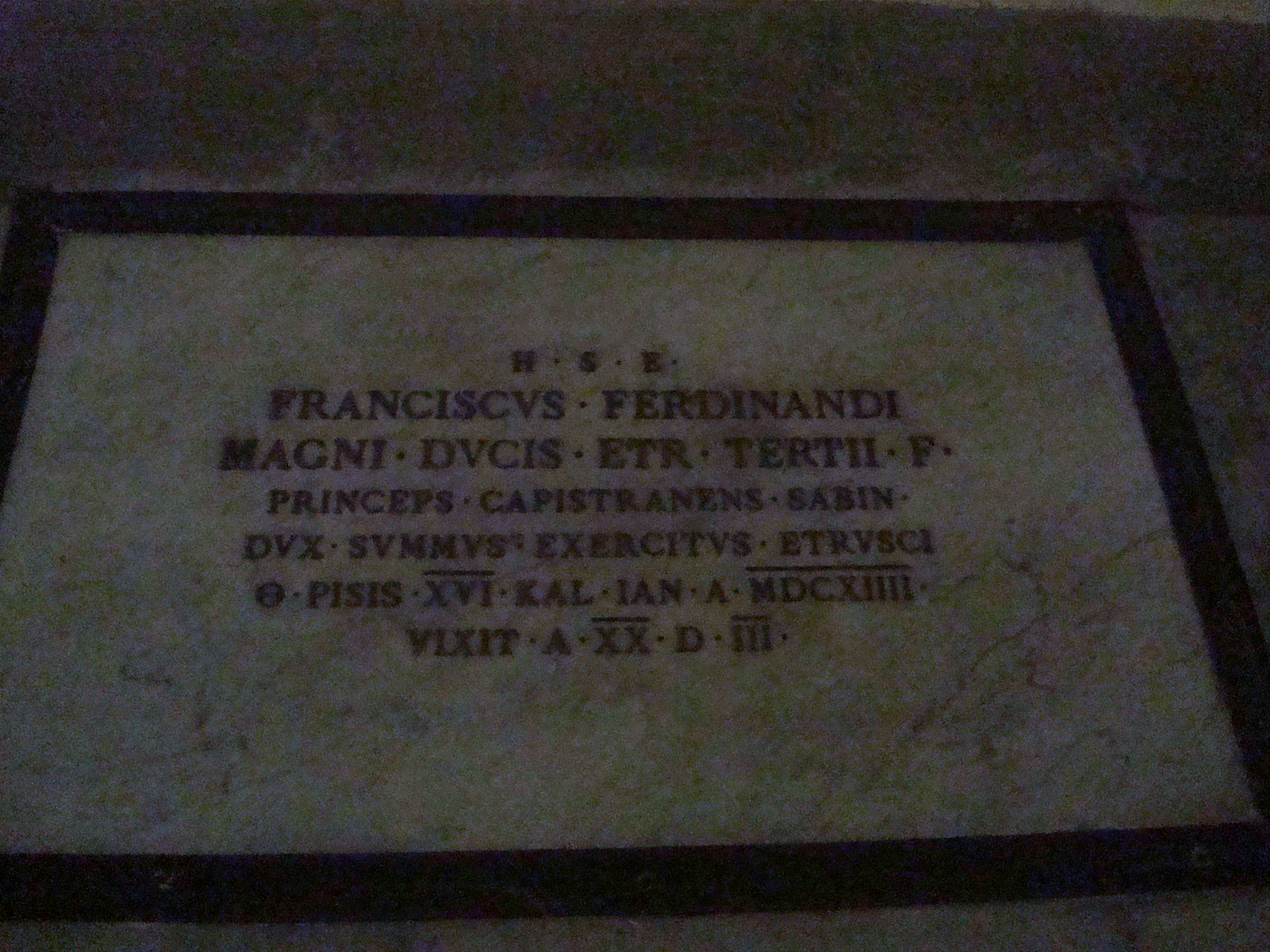 lastra tombale di Baccani Gaetano - produzione fiorentina (sec. XIX)