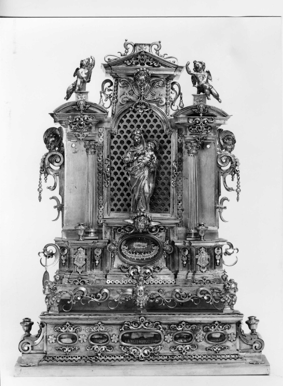 Madonna con Bambino (reliquiario architettonico - ad altarolo) - bottega fiorentina (primo quarto sec. XVII)