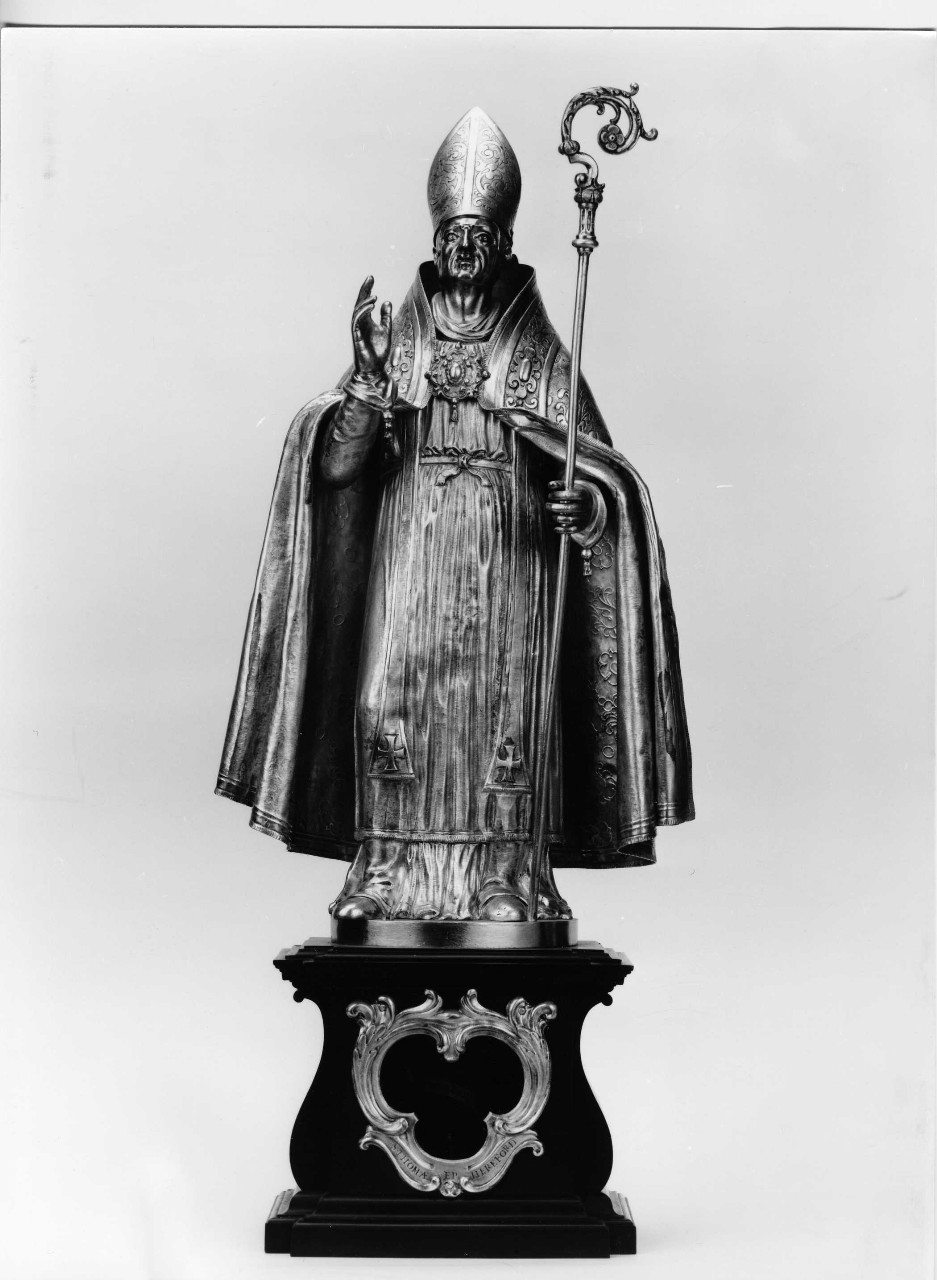 San Tommaso di Hereford (reliquiario - a statuetta) di Targioni Michelangelo (sec. XVII, sec. XVII)
