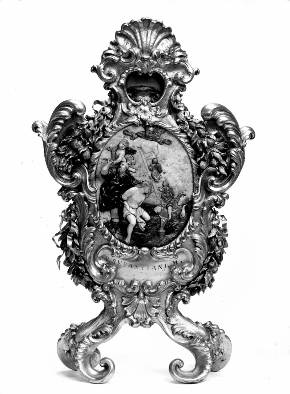 sacrificio di Isacco/ sogno di Giacobbe (reliquiario - a tabella) di Foggini Giovanni Battista, Torricelli Giuseppe Antonio (sec. XVIII)