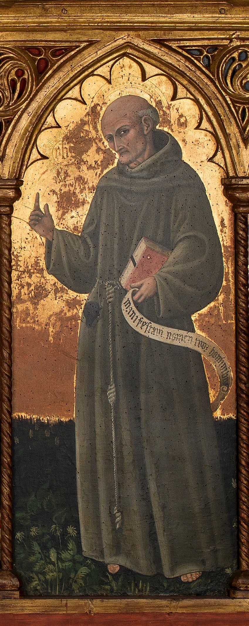 San Bernardino da Siena (scomparto di polittico) di Giacomo da Campli (attribuito) (seconda metà XV)