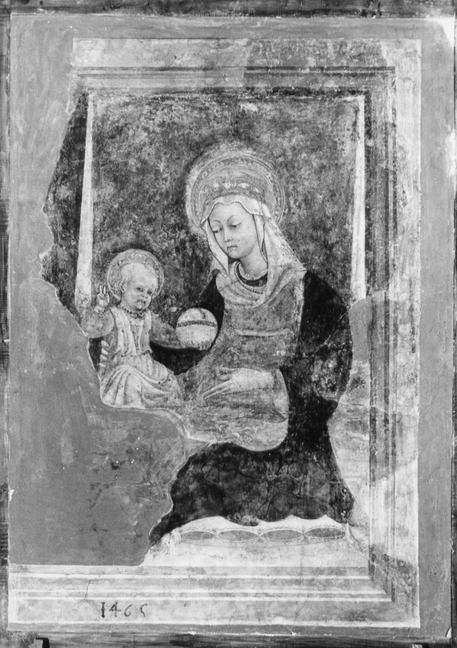 Madonna con Bambino, Madonna, Bambino (dipinto, frammento) di Delitio Andrea (attribuito) - ambito abruzzese (seconda metà XV)