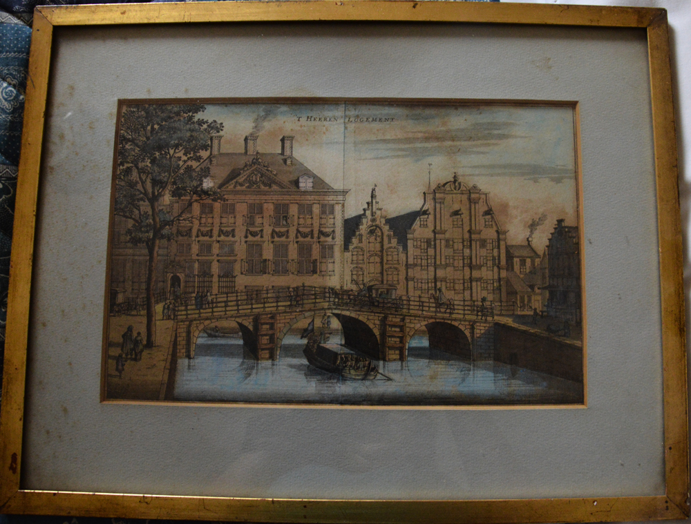 T Heeren Logement, Veduta di Amsterdam nel XVII sec (stampa) - ambito olandese (XVII)