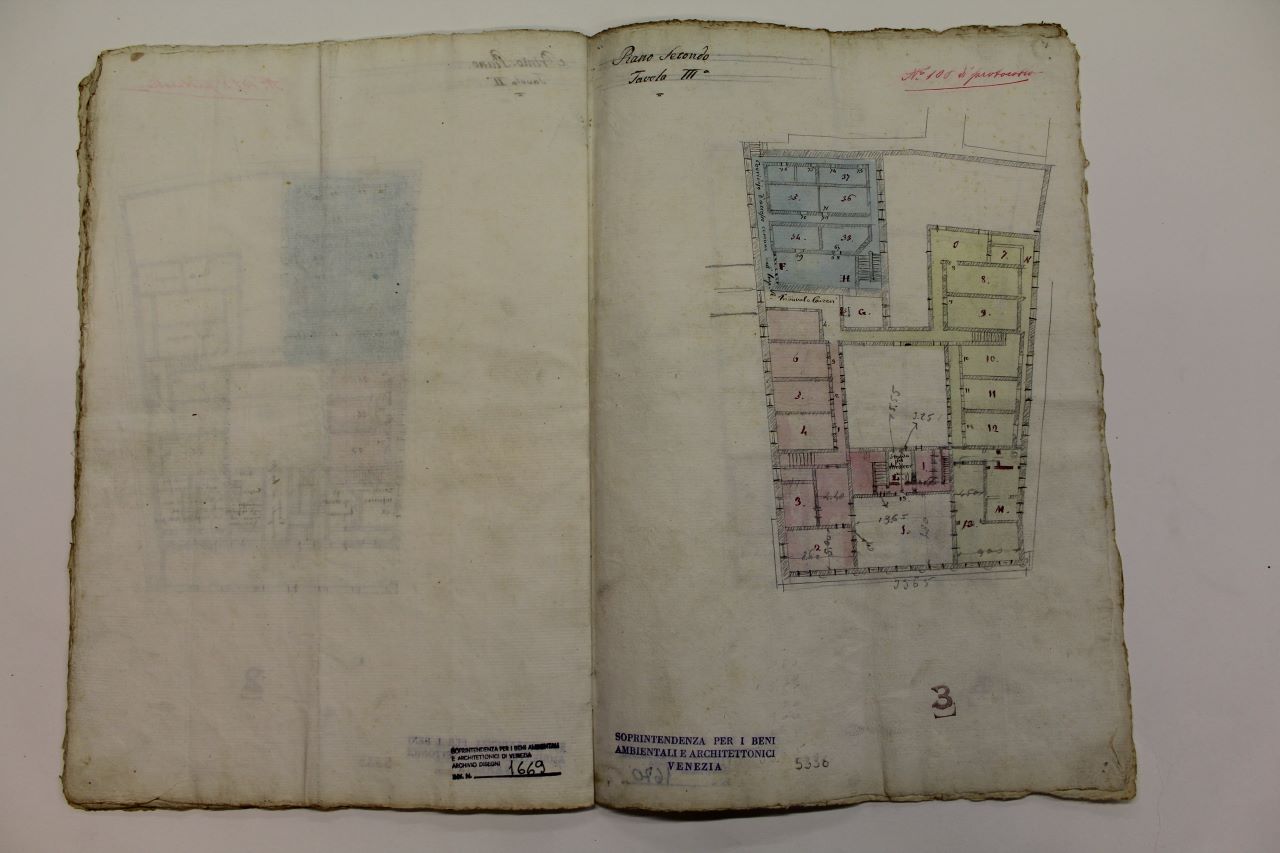 Palazzo delle Prigioni (disegno architettonico) di Biondetti Ditta (metà XIX)