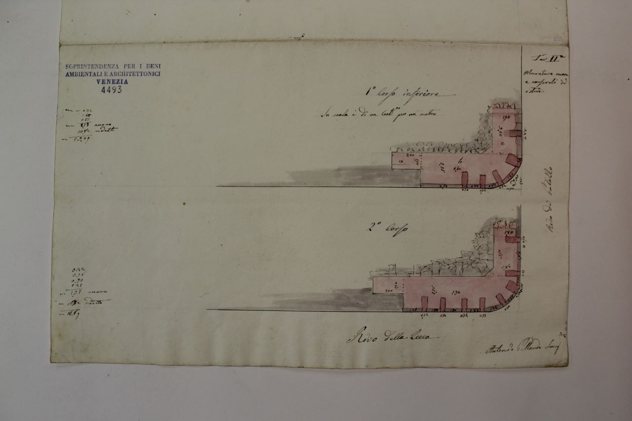 Procuratie Nuove (disegno architettonico) di Pellanda Antonio (terzo quarto XIX)