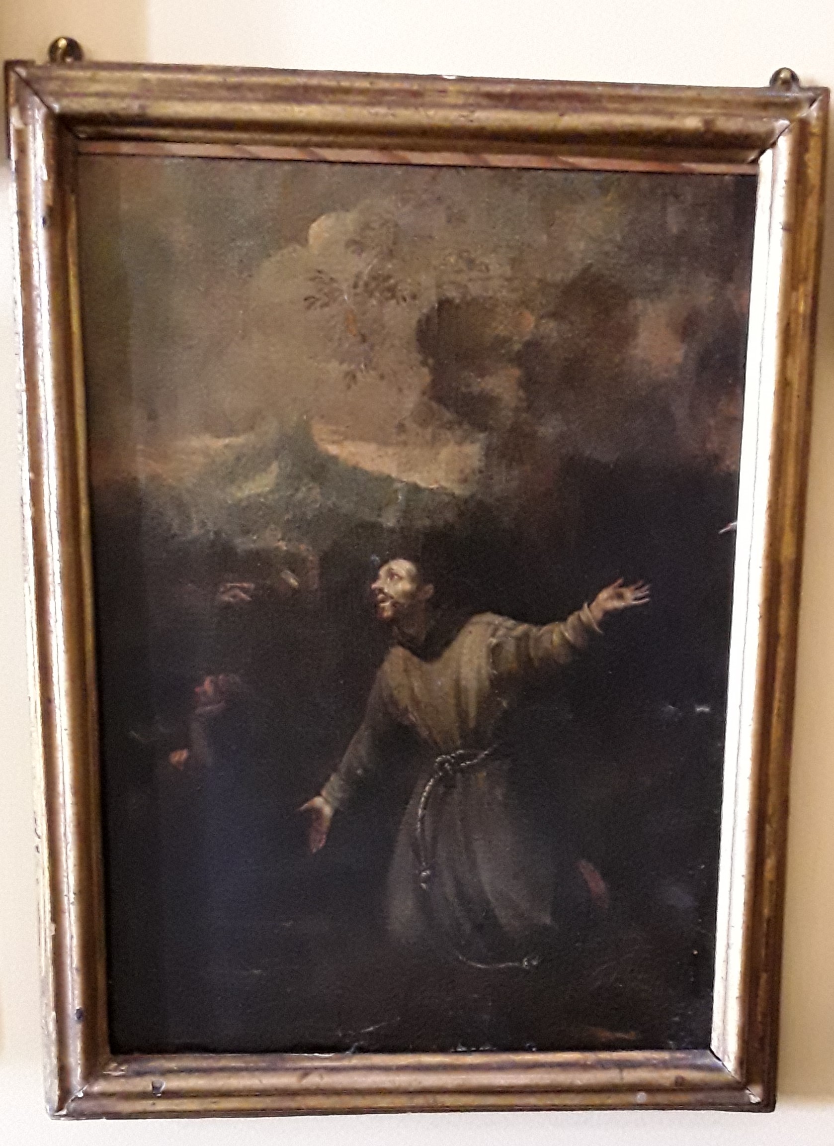 San Francesco d'Assisi riceve le stimmate (dipinto) - ambito veneto (fine/ inizio secc. XVI/ XVII)