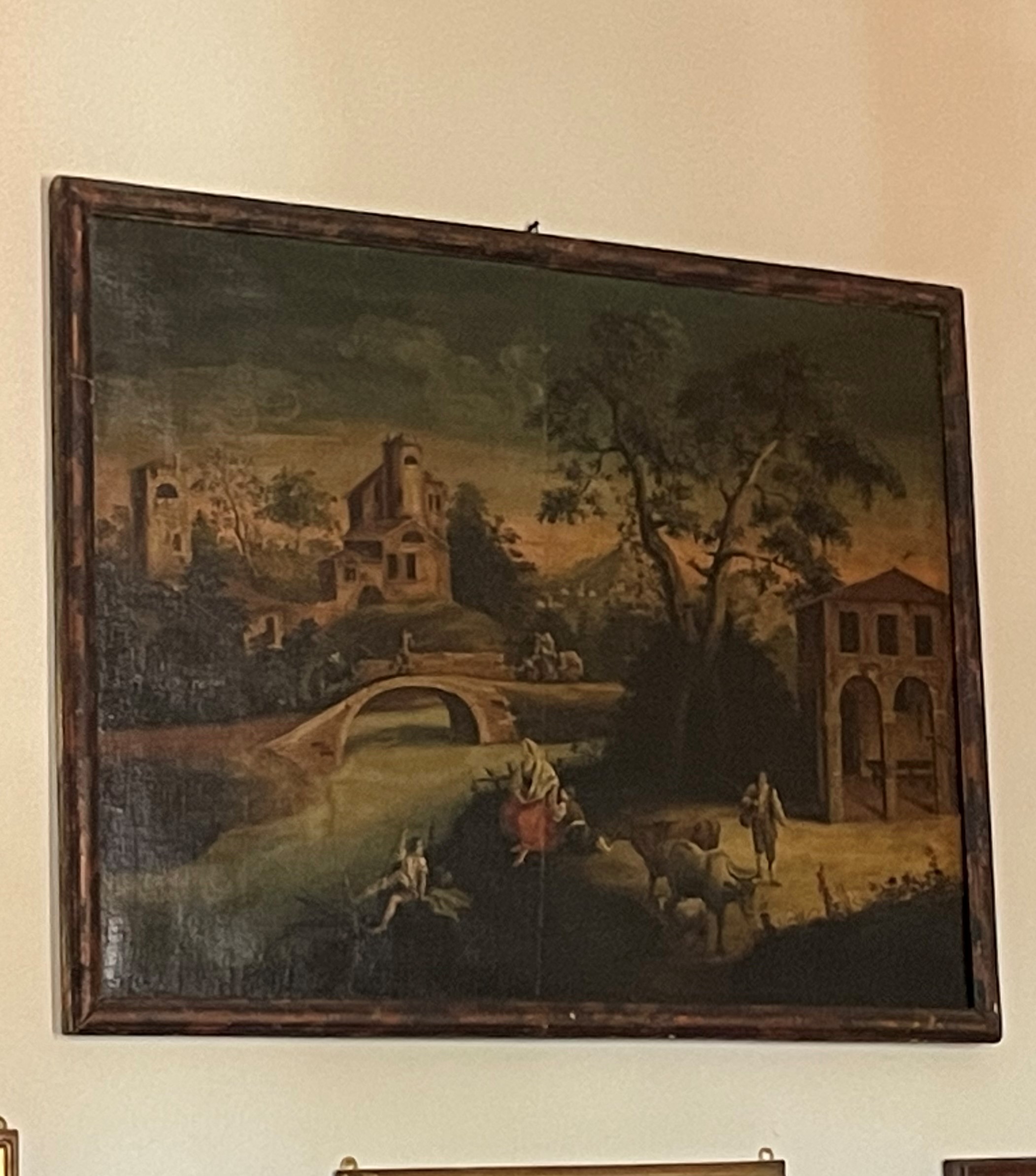 paesaggio con figure (dipinto) - ambito veneto (fine sec. XVIII)