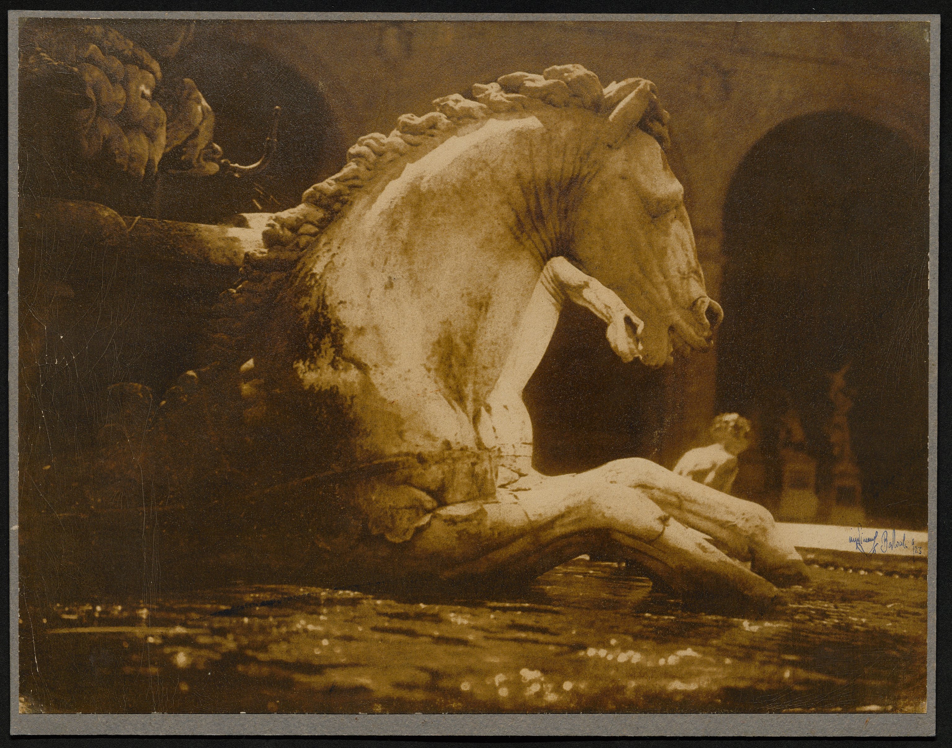 Firenze - Fontana del Nettuno (positivo) di Balocchi, Vincenzo (prima metà XX)