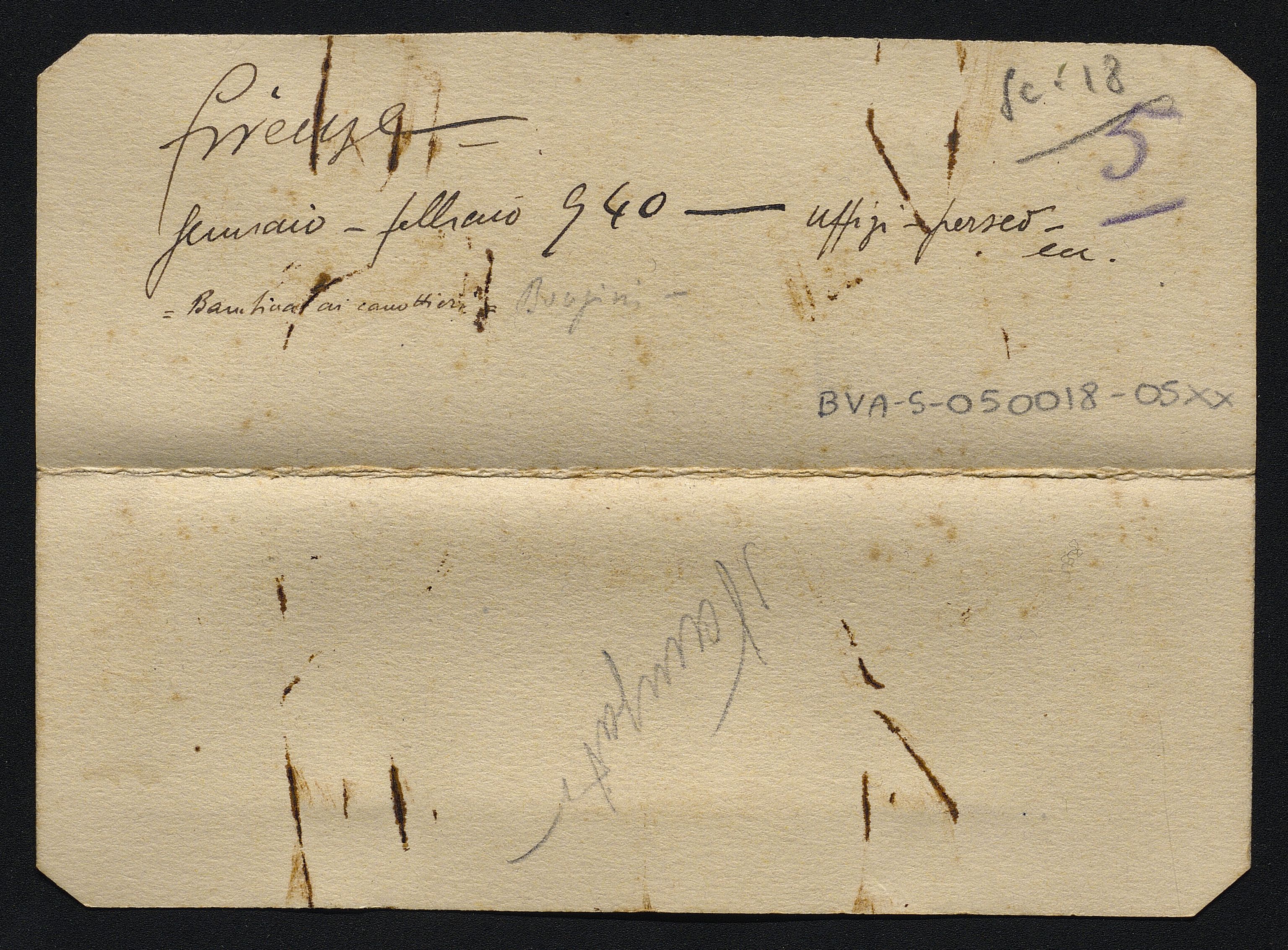 Bustine (vario) di Balocchi, Vincenzo (prima metà XX)