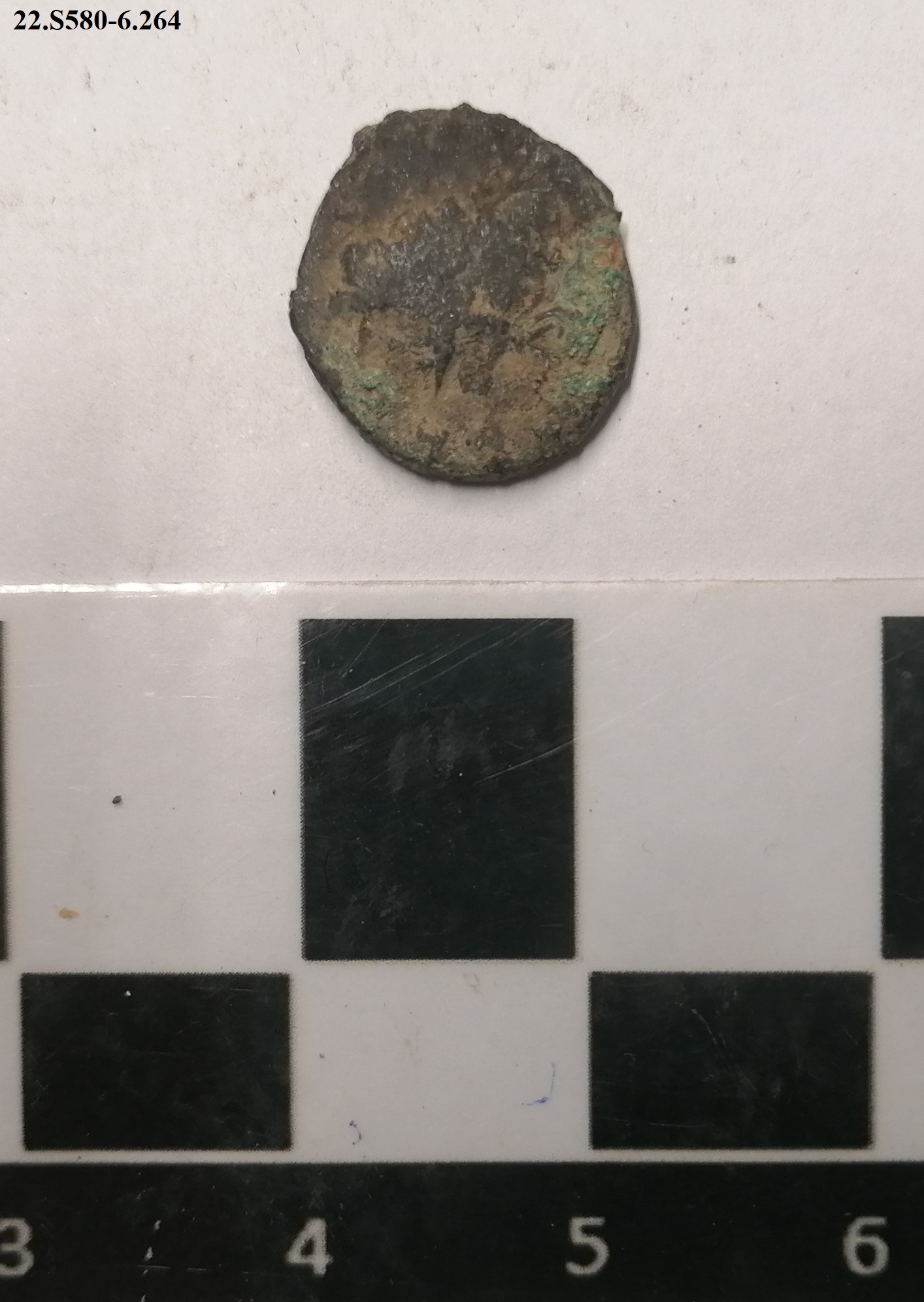 SINGOLO OGGETTO/ moneta, SECOLI/ ARCHI DI SECOLI/ V-VI sec. d.C.?