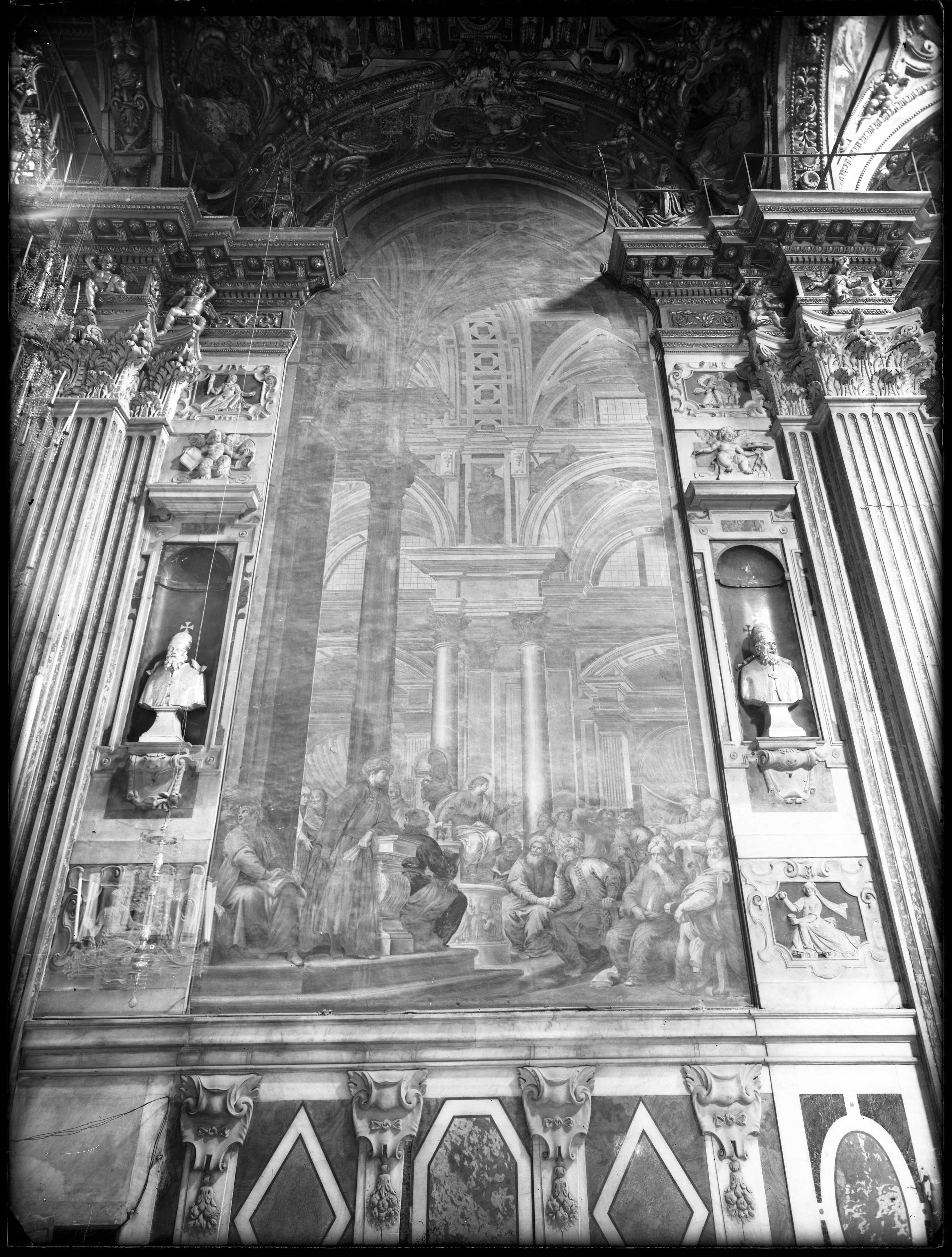 Carlone, Giovanni Battista; Benso, Giulio. Disputa nel tempio - Genova - Chiesa della SS. Annunziata del Vastato (negativo) di Cresta (XX)