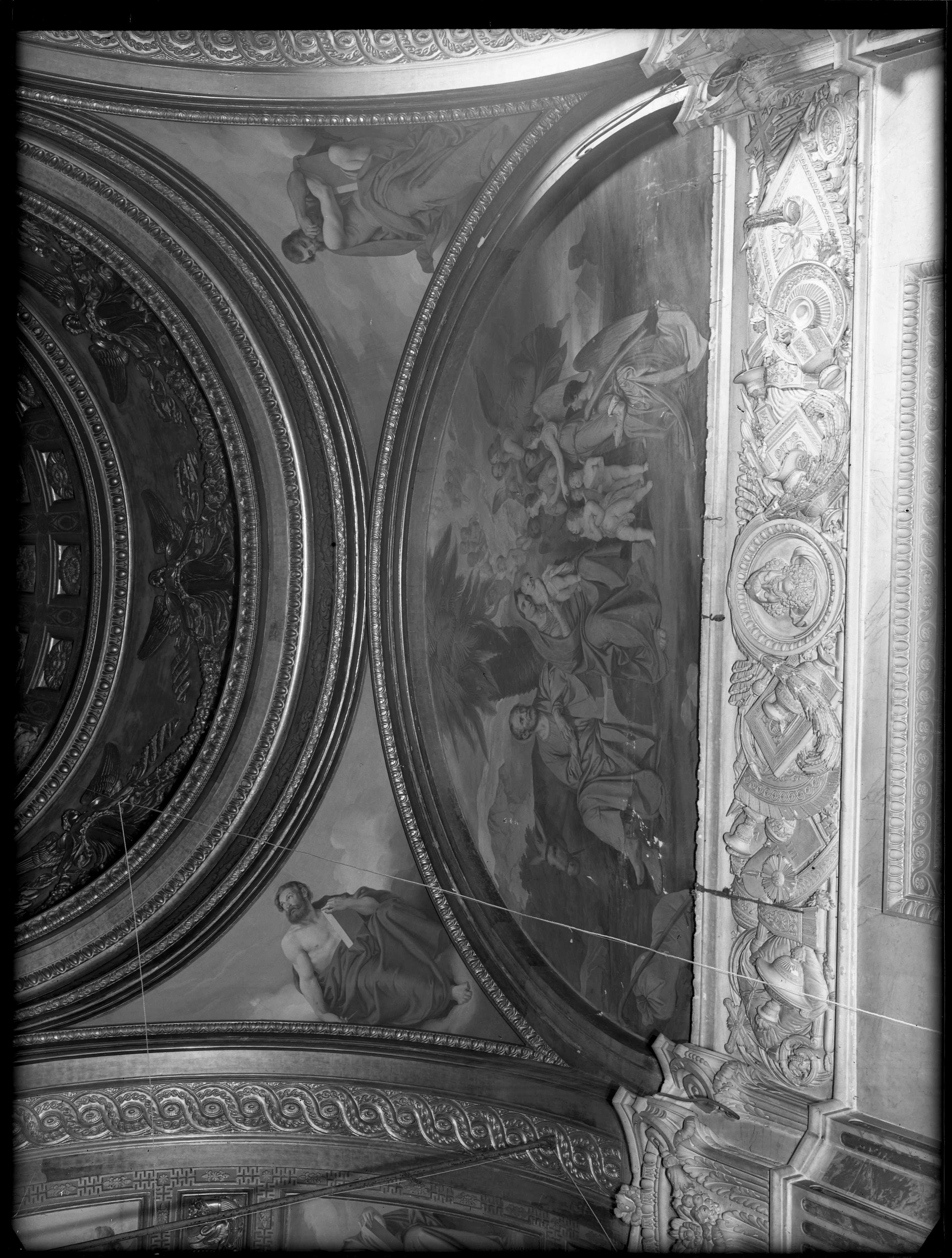 Riposo della Sacra Famiglia, affreschi (negativo) di Cresta (XX)