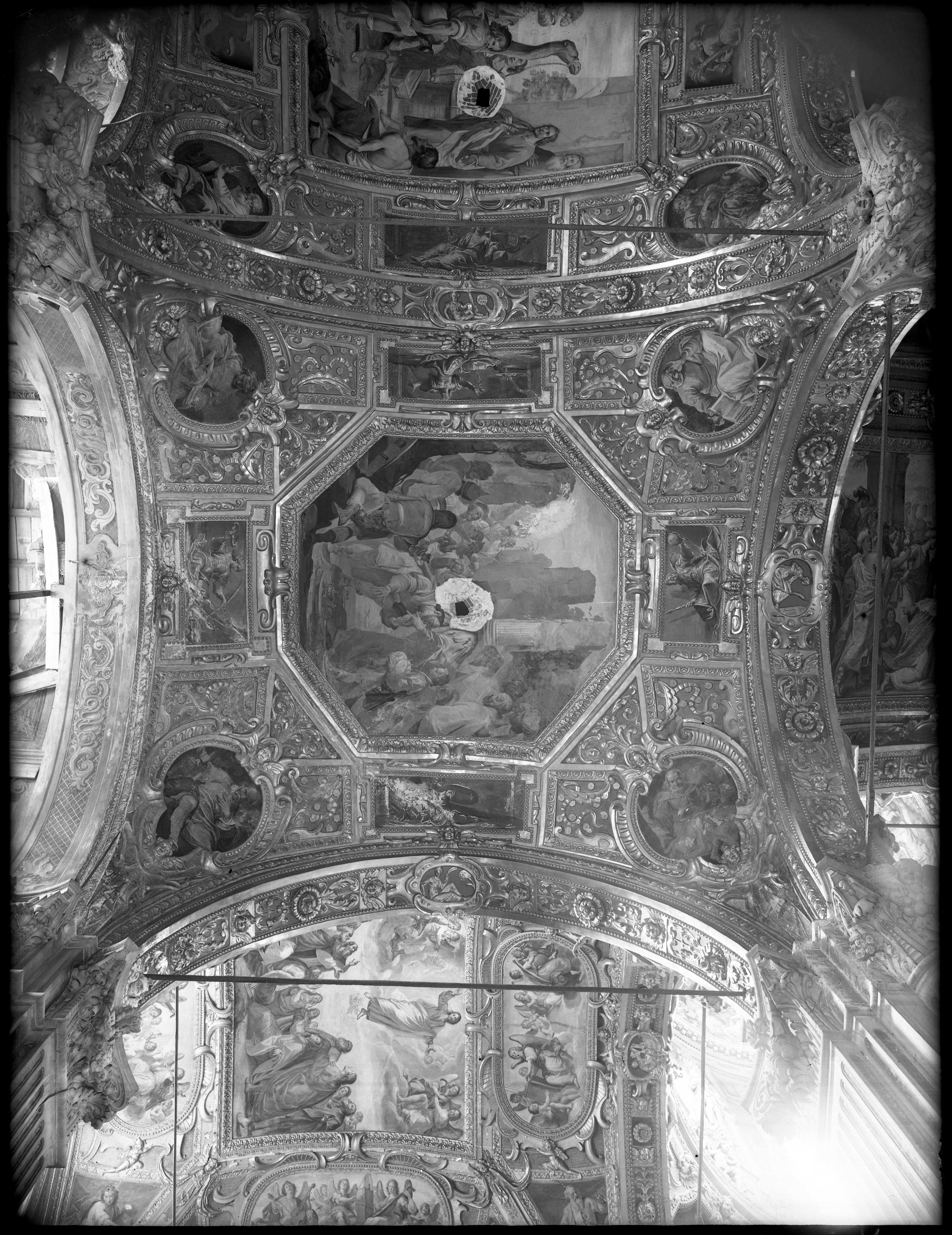 Alimelek che abbraccia Davide, affreschi (negativo) di Cresta (XX)