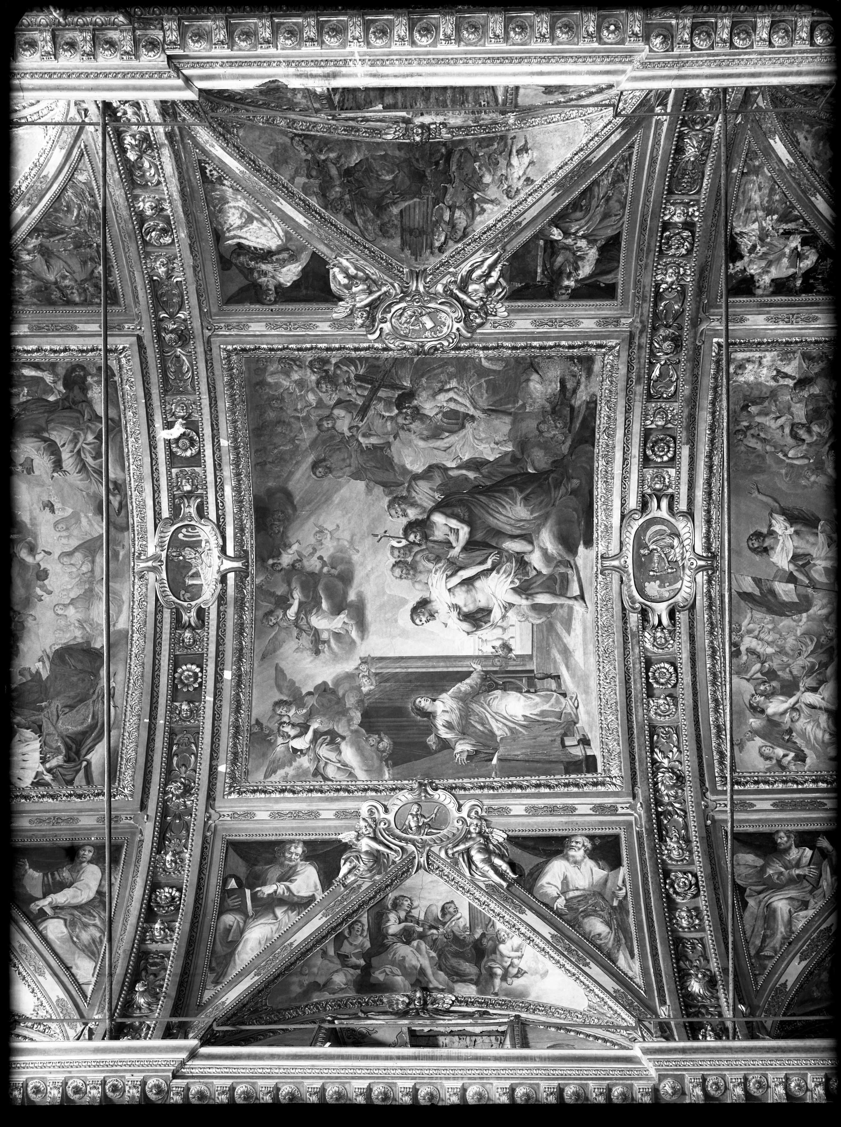 Apparizione di Gesù Cristo alla Madonna, affreschi (negativo) di Cresta (XX)