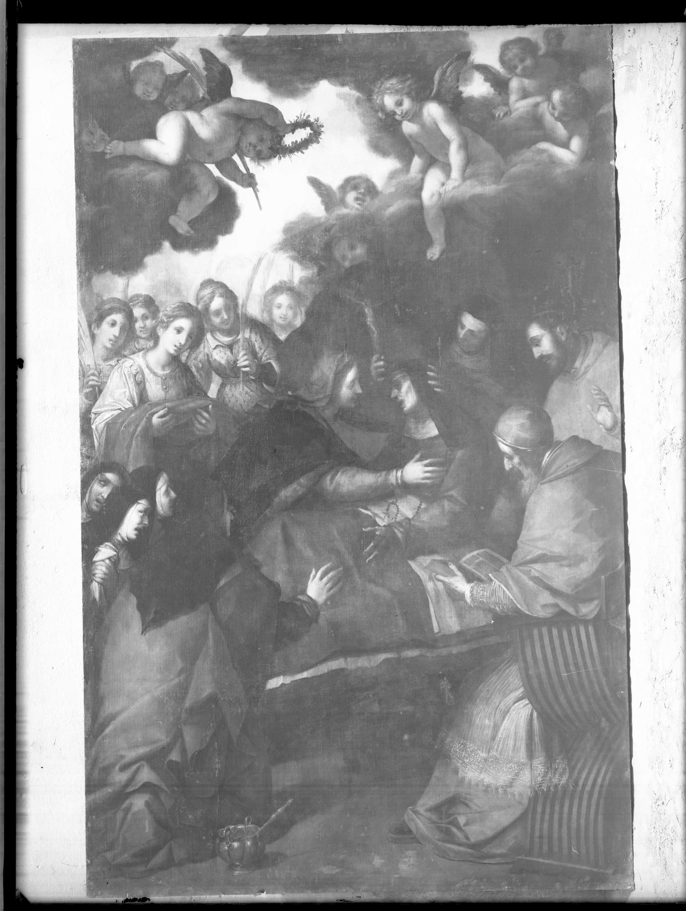 Transito di Santa Chiara, dipinti (negativo) di Gasparini (XX)