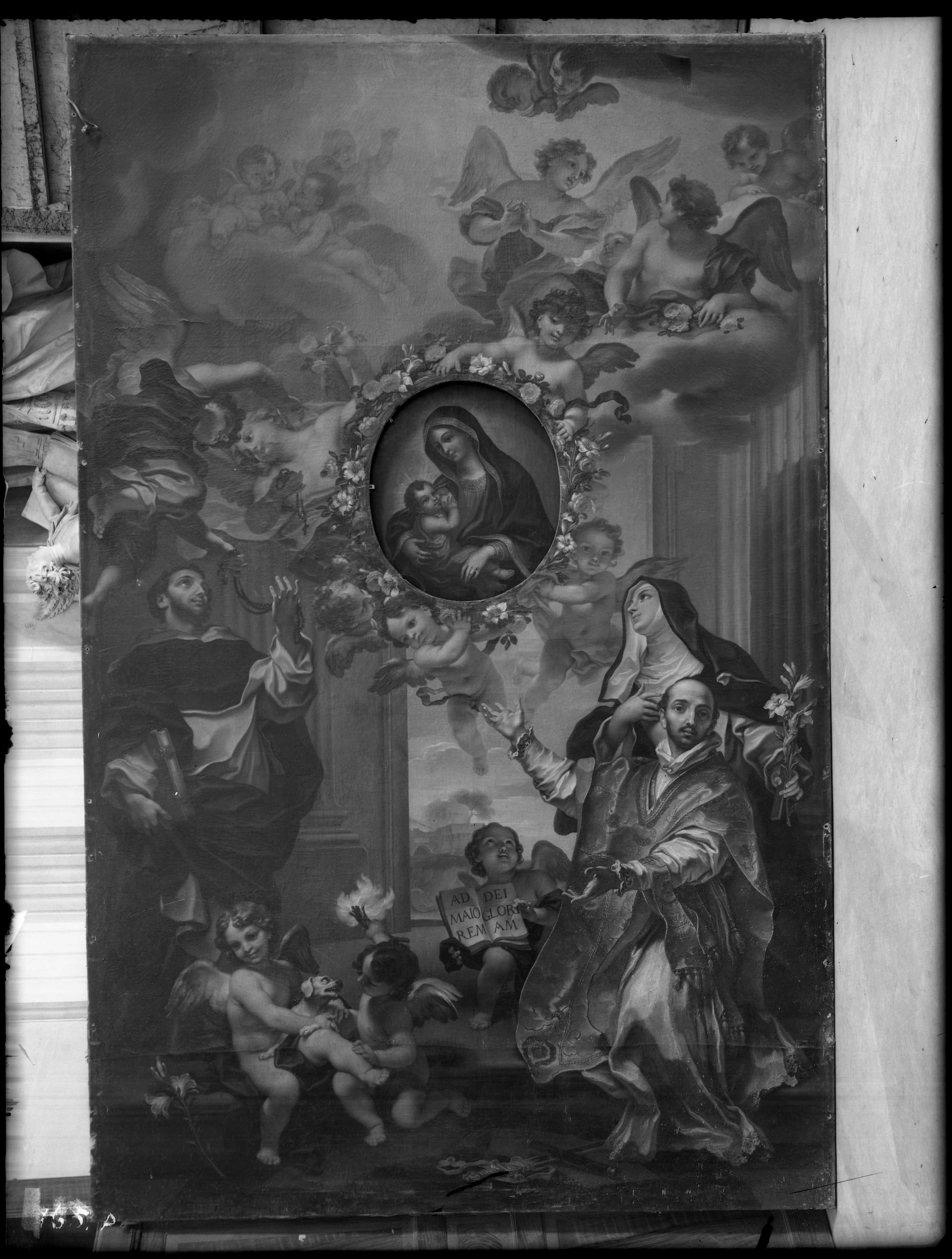 Paola, Paolo Gerolamo. San Domenico e Sant'Ignazio - Genova - basilica di Santa Maria Assunta in Carignano (negativo) di Gasparini (XX)