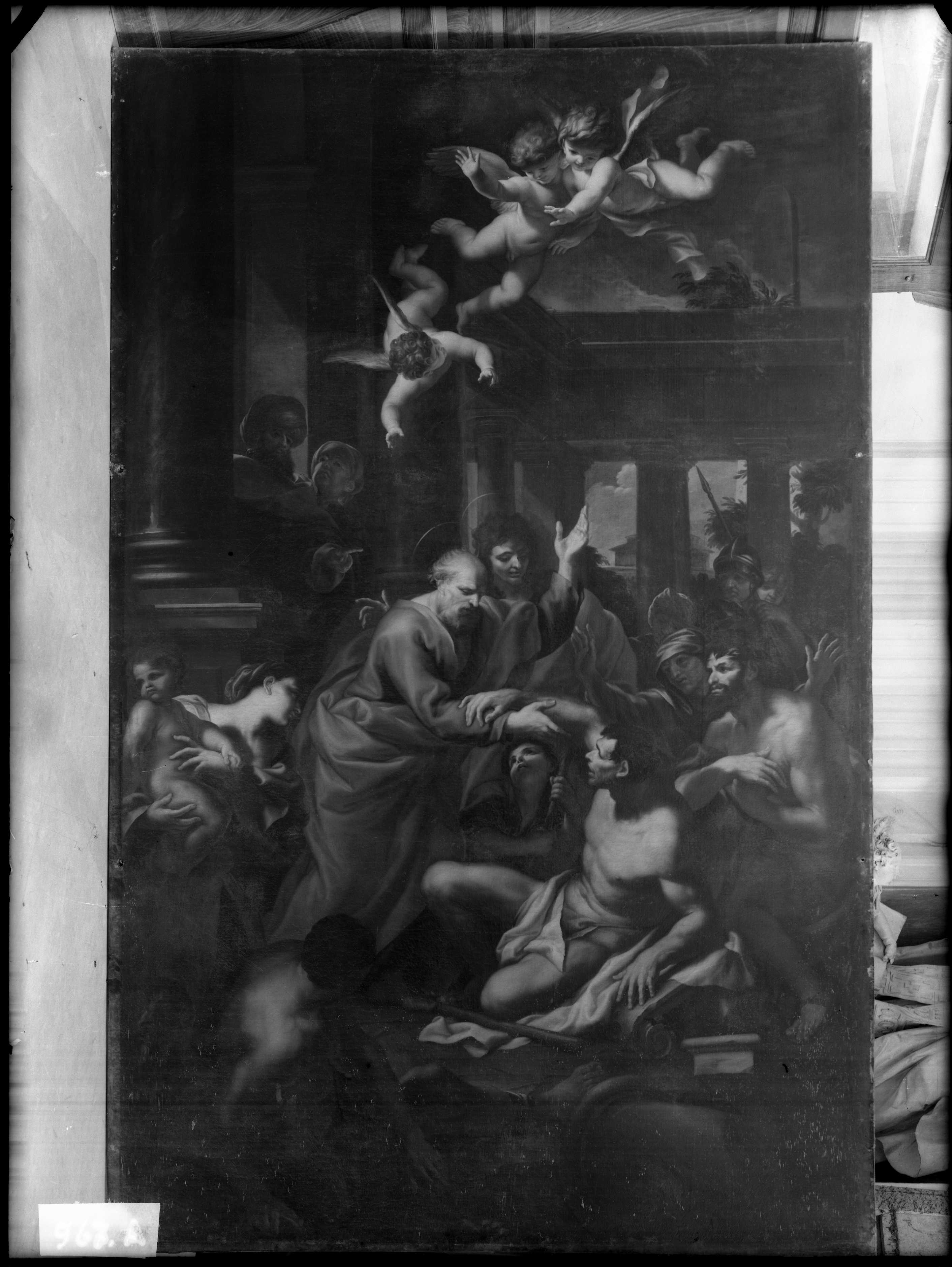 Piola, Domenico. San Pietro risana lo zoppo - Genova - basilica di Santa Maria Assunta in Carignano (negativo) di Gasparini (XX)