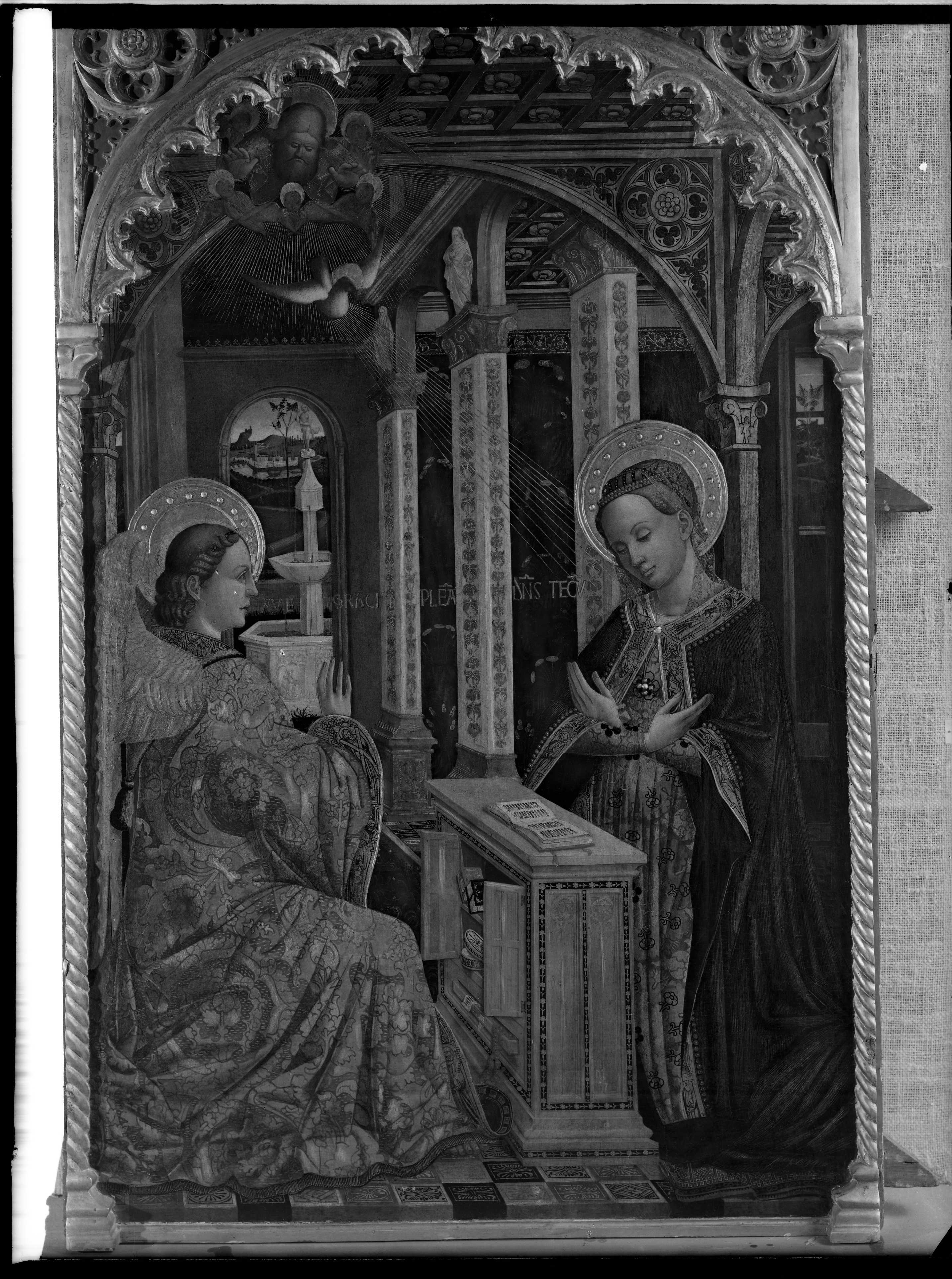 Mazone, Giovanni. Annunciazione - Genova - chiesa di Santa Maria di Castello (negativo) di Gasparini (XX)