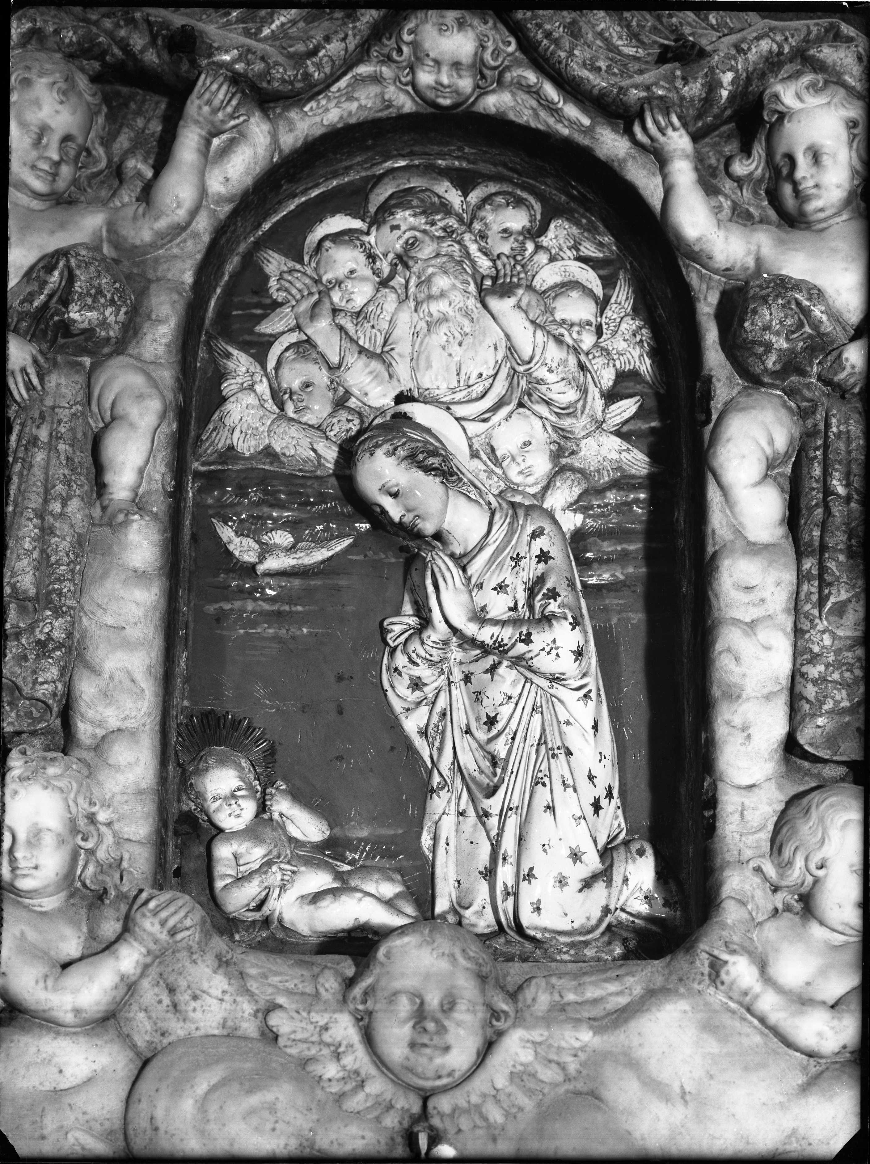 Madonna in adorazione del Bambino, dipinti (negativo) di Cresta (XX)