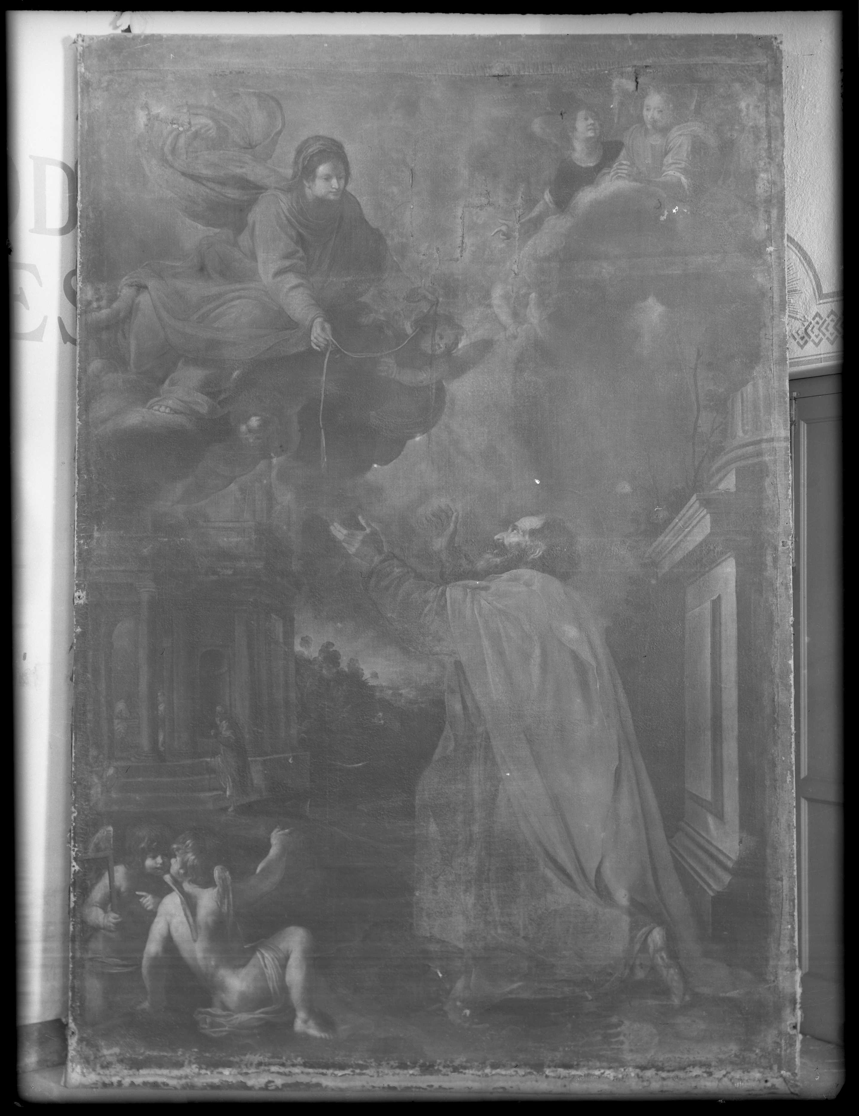 San Tommaso riceve la cintola da Maria, dipinti (negativo) di Gasparini (XX)